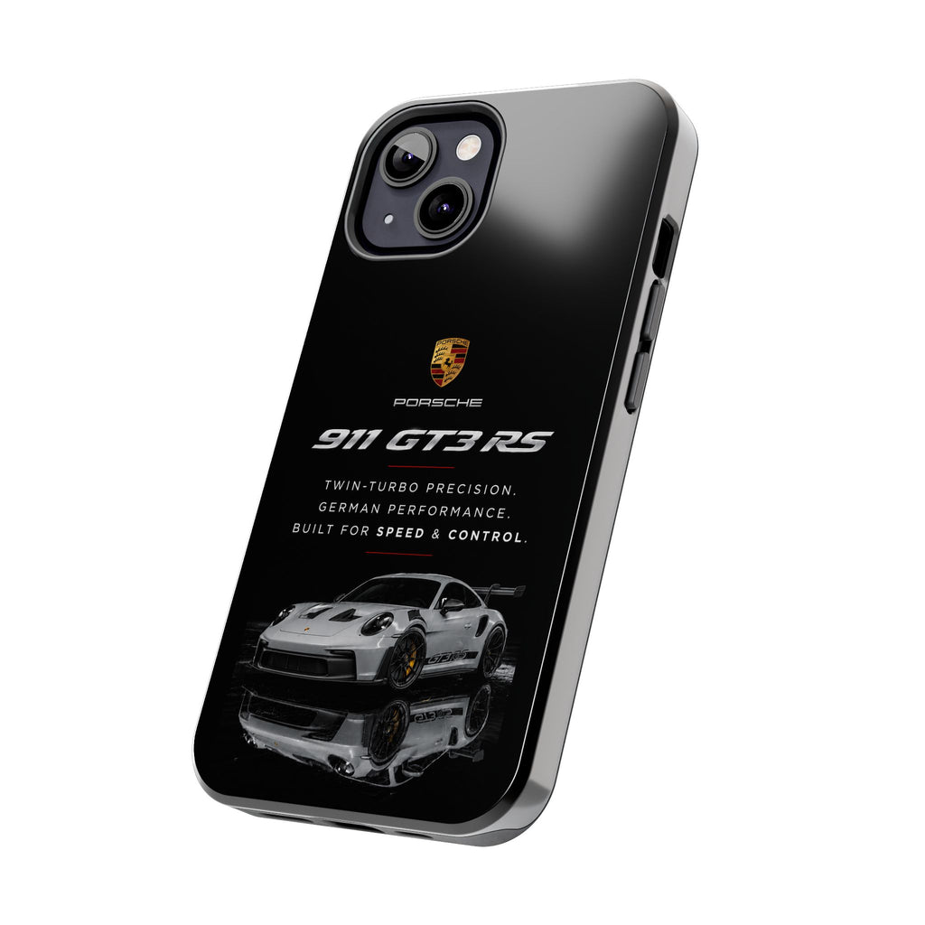 Porsche 911 GT3 RS Tough Phone Case — Black Racing Car Protective Cover
