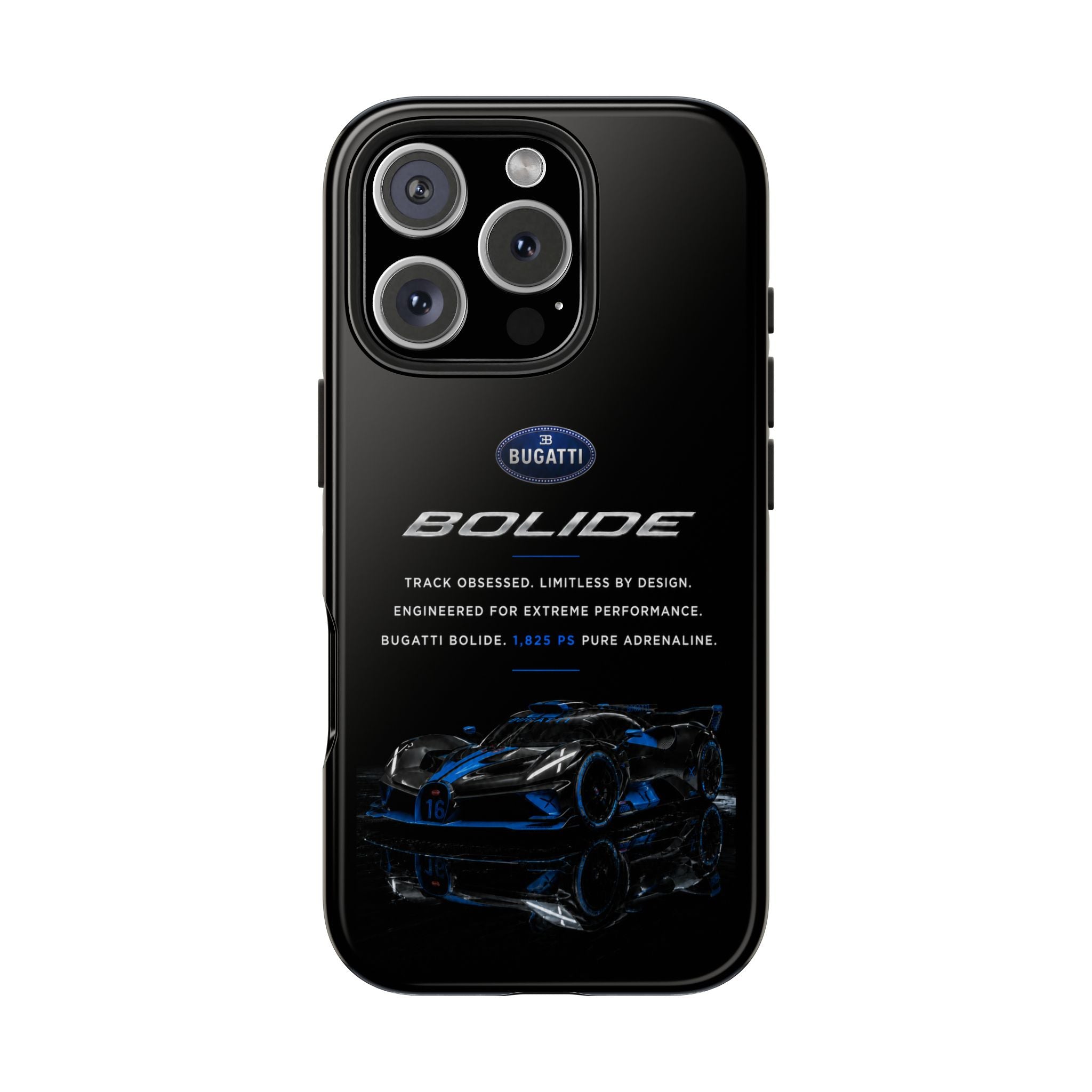 Bugatti Bolide Racing Phone Case — Glossy Protective iPhone Cover