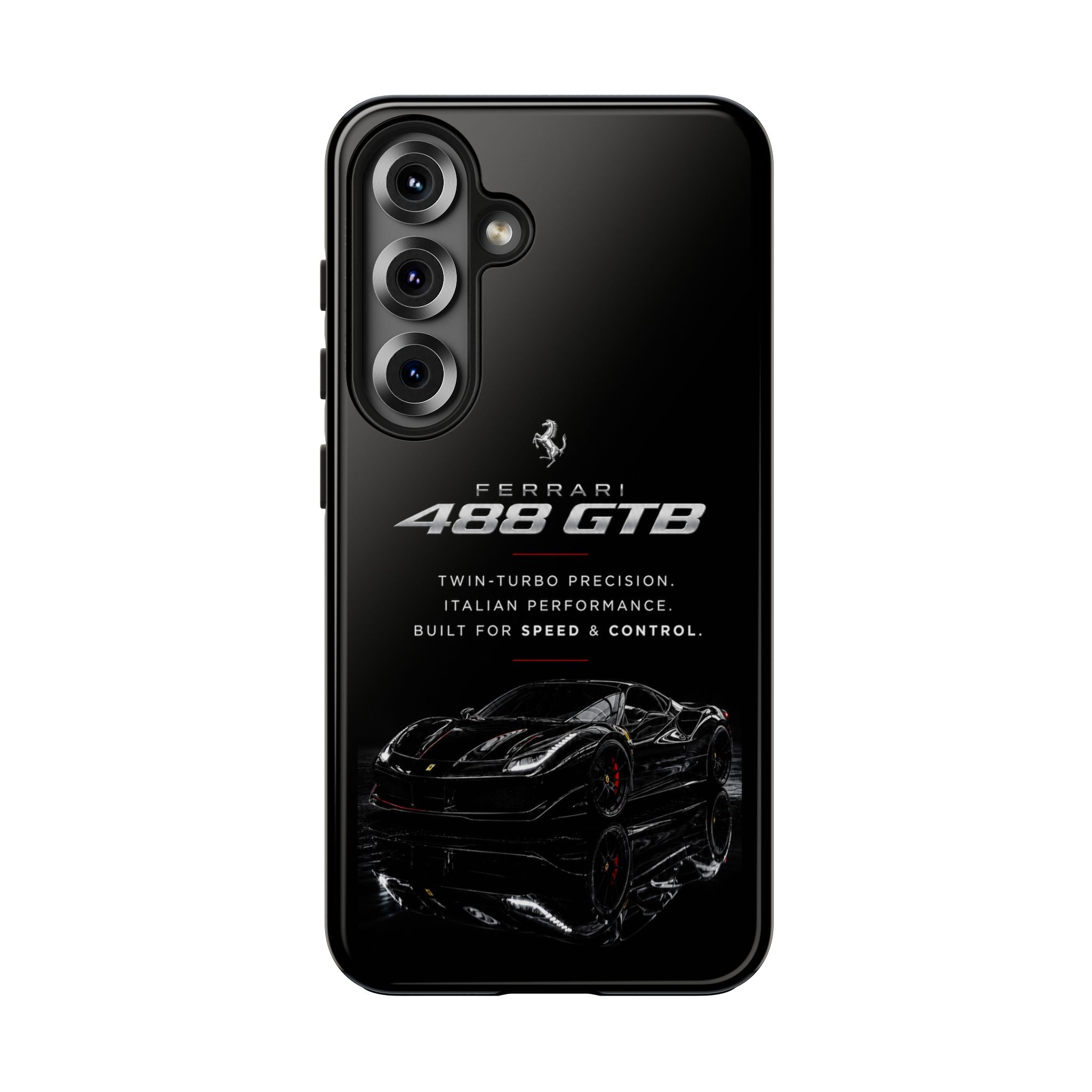 Ferrari 488 GTB Black Sports Car Tough Phone Case