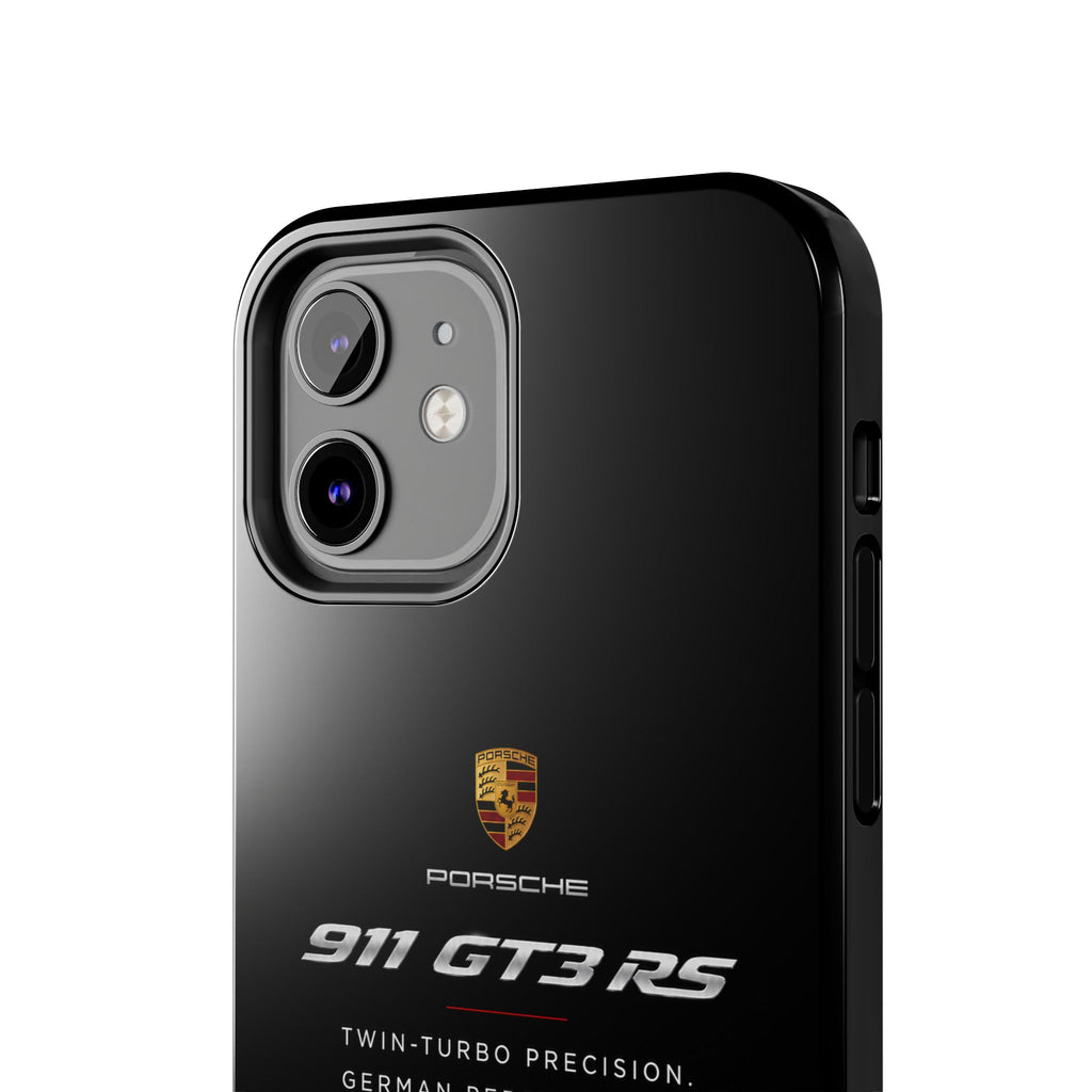 Porsche 911 GT3 RS Tough Phone Case — Black Racing Car Protective Cover