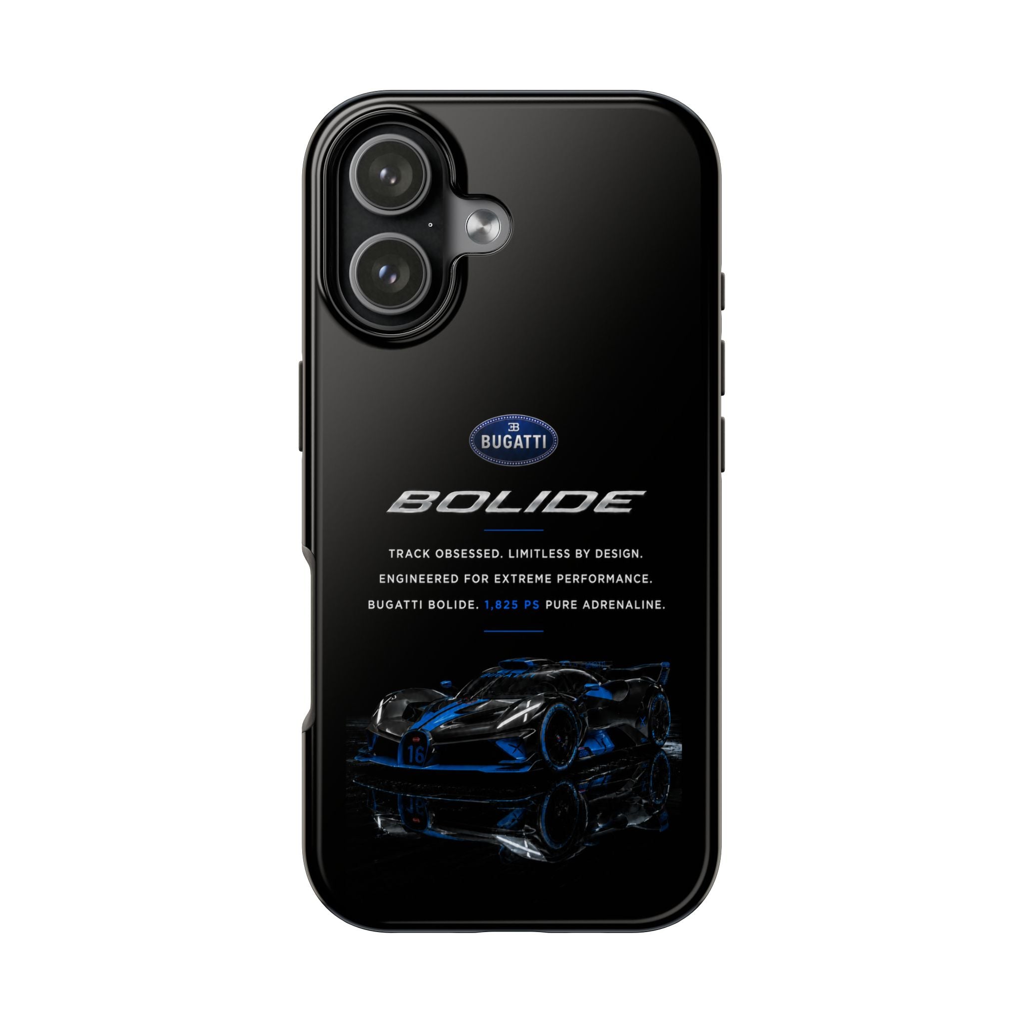 Bugatti Bolide Racing Phone Case — Glossy Protective iPhone Cover