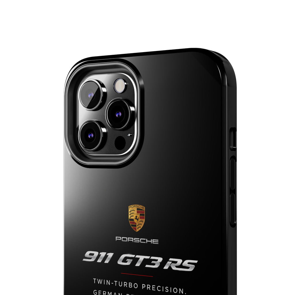 Porsche 911 GT3 RS Tough Phone Case — Black Racing Car Protective Cover