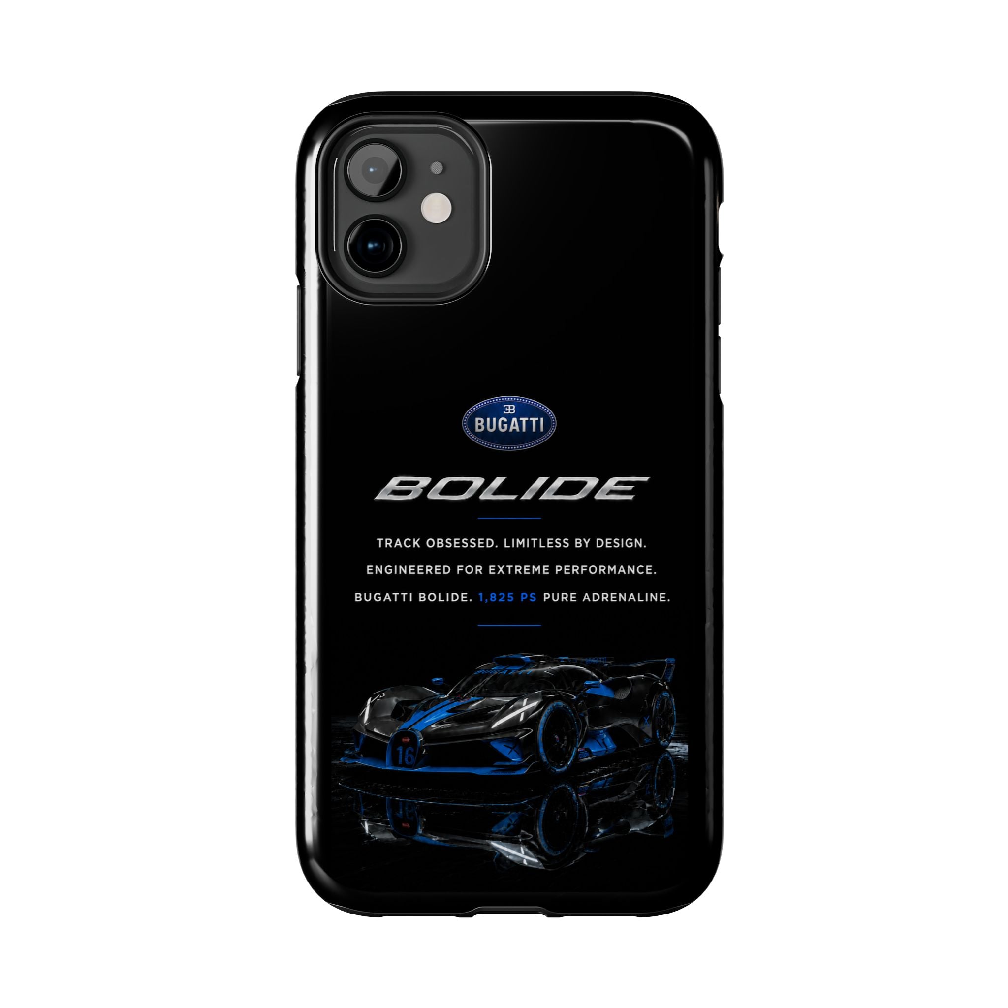 Bugatti Bolide Racing Phone Case — Glossy Protective iPhone Cover