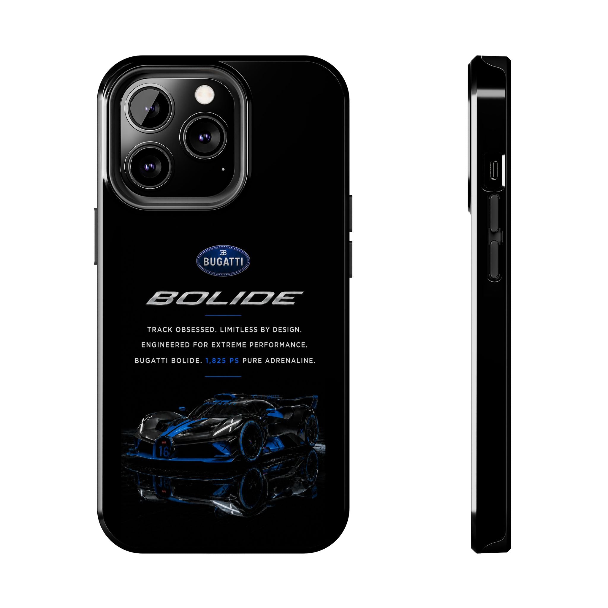 Bugatti Bolide Racing Phone Case — Glossy Protective iPhone Cover