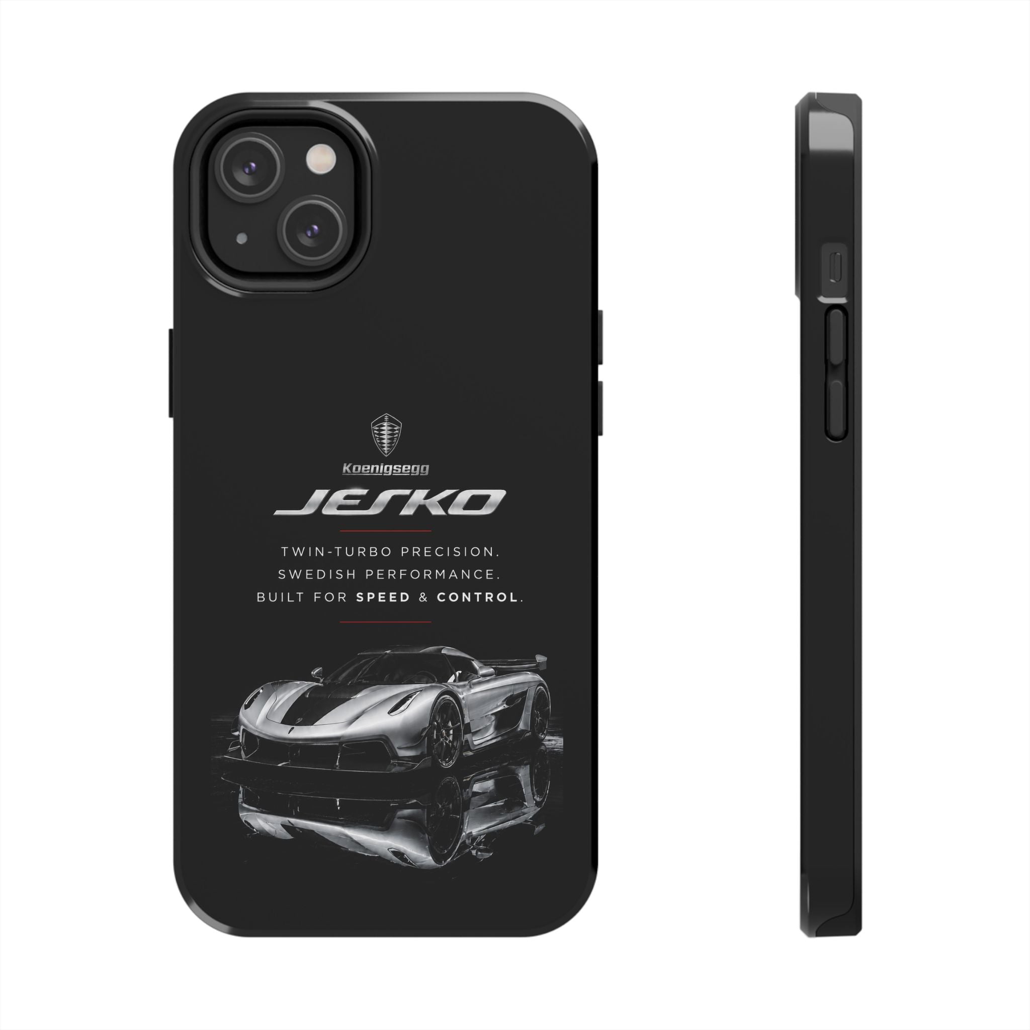 Koenigsegg Jesko Reflective Supercar Tough Phone Case — Luxury Sports Car iPhone Cover