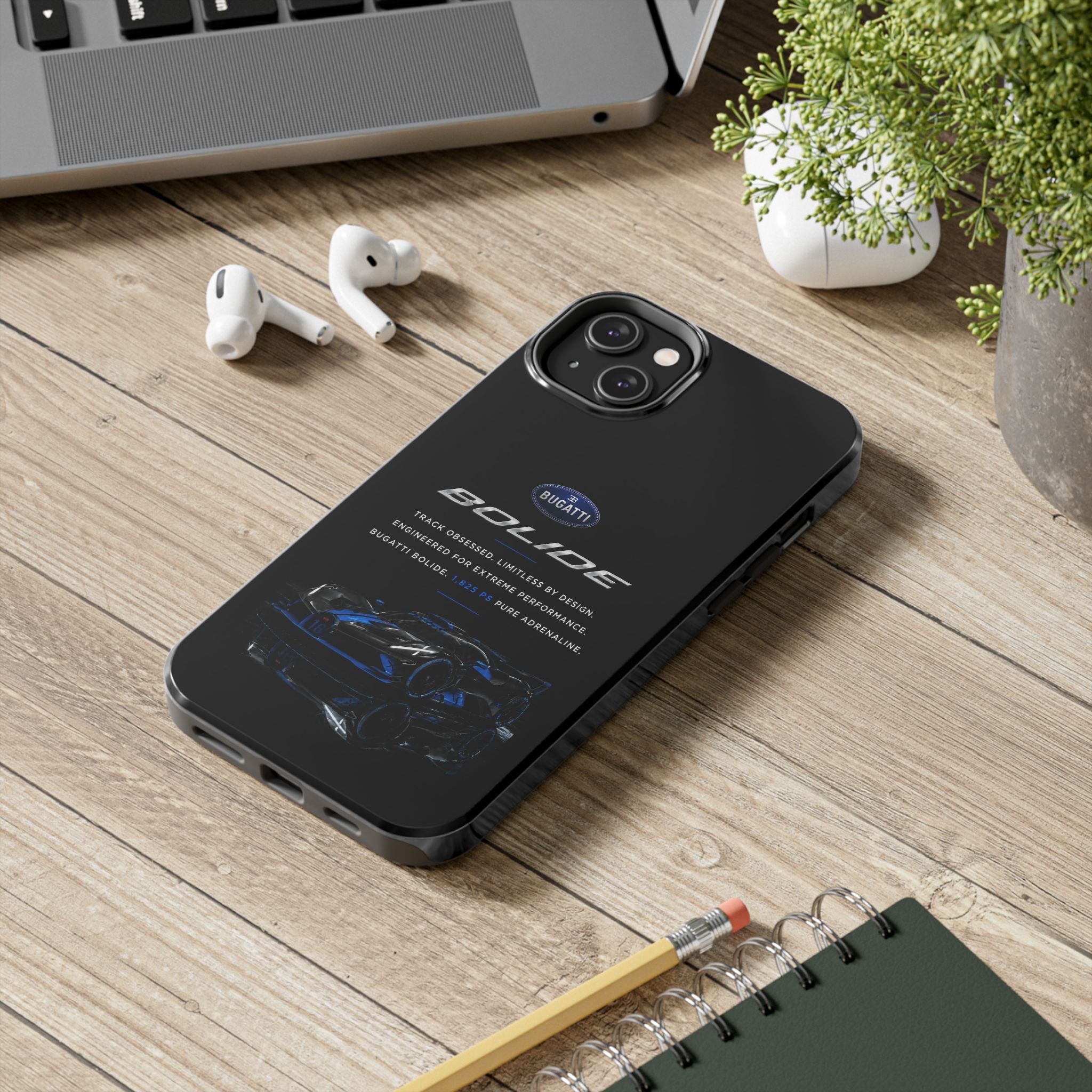 Bugatti Bolide Racing Phone Case — Glossy Protective iPhone Cover