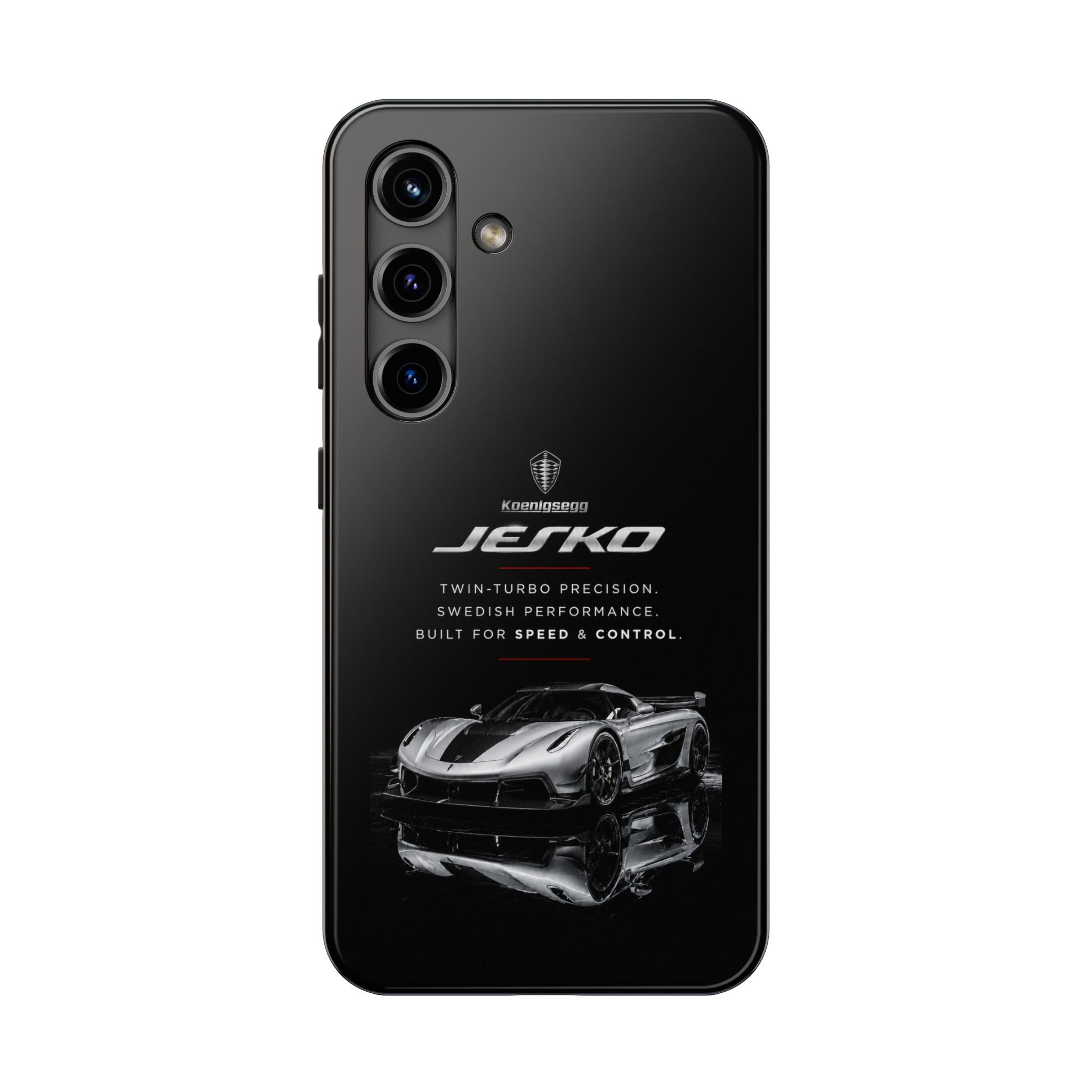 Koenigsegg Jesko Reflective Supercar Tough Phone Case — Luxury Sports Car iPhone Cover