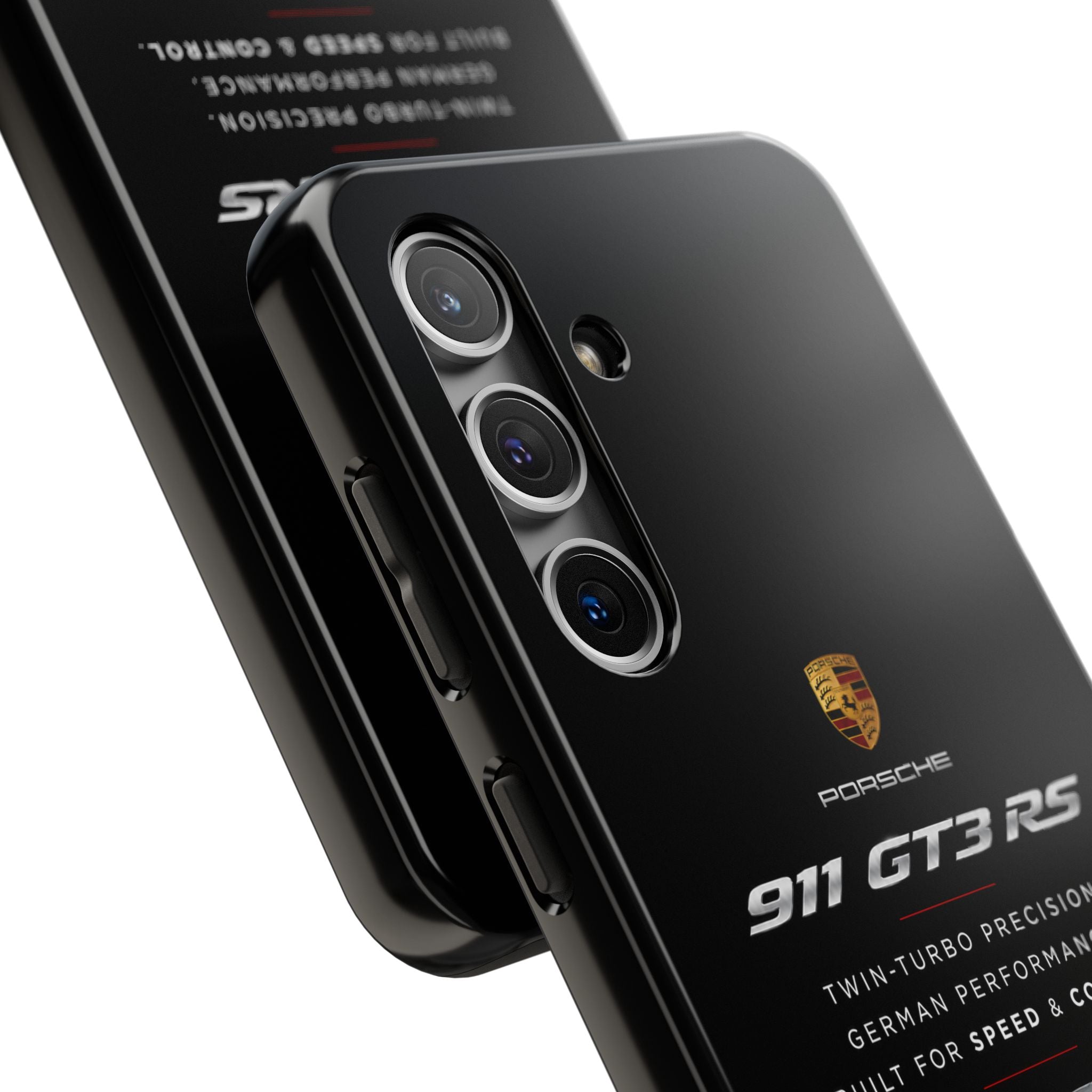 Porsche 911 GT3 RS Tough Phone Case — Black Racing Car Protective Cover