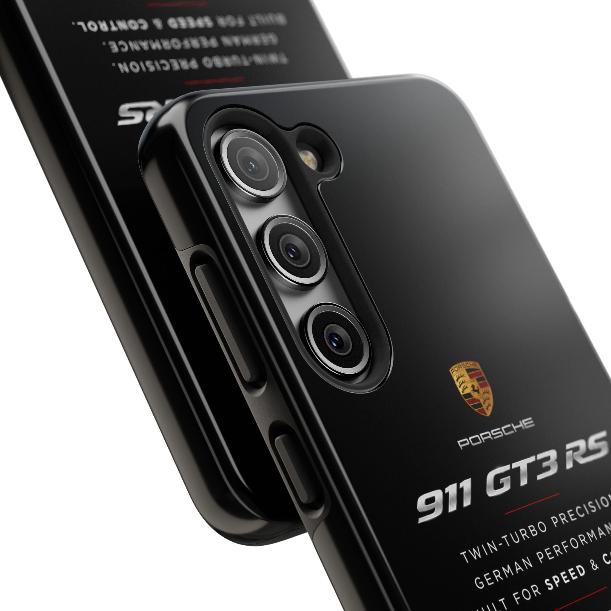 Porsche 911 GT3 RS Tough Phone Case — Black Racing Car Protective Cover