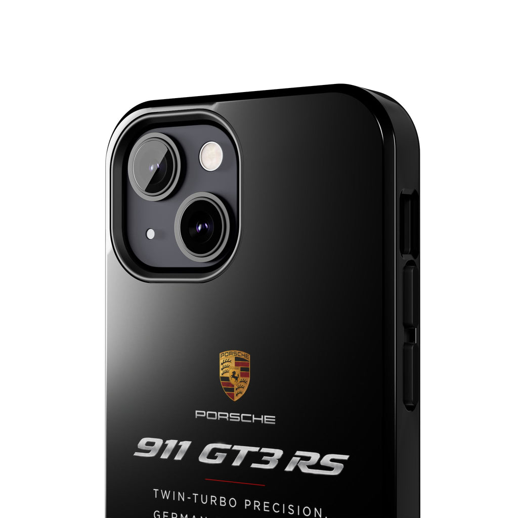 Porsche 911 GT3 RS Tough Phone Case — Black Racing Car Protective Cover