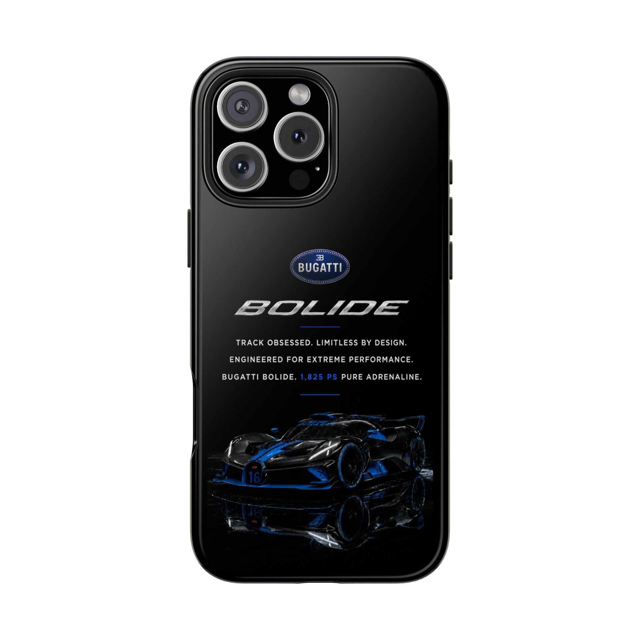 Bugatti Bolide Racing Phone Case — Glossy Protective iPhone Cover