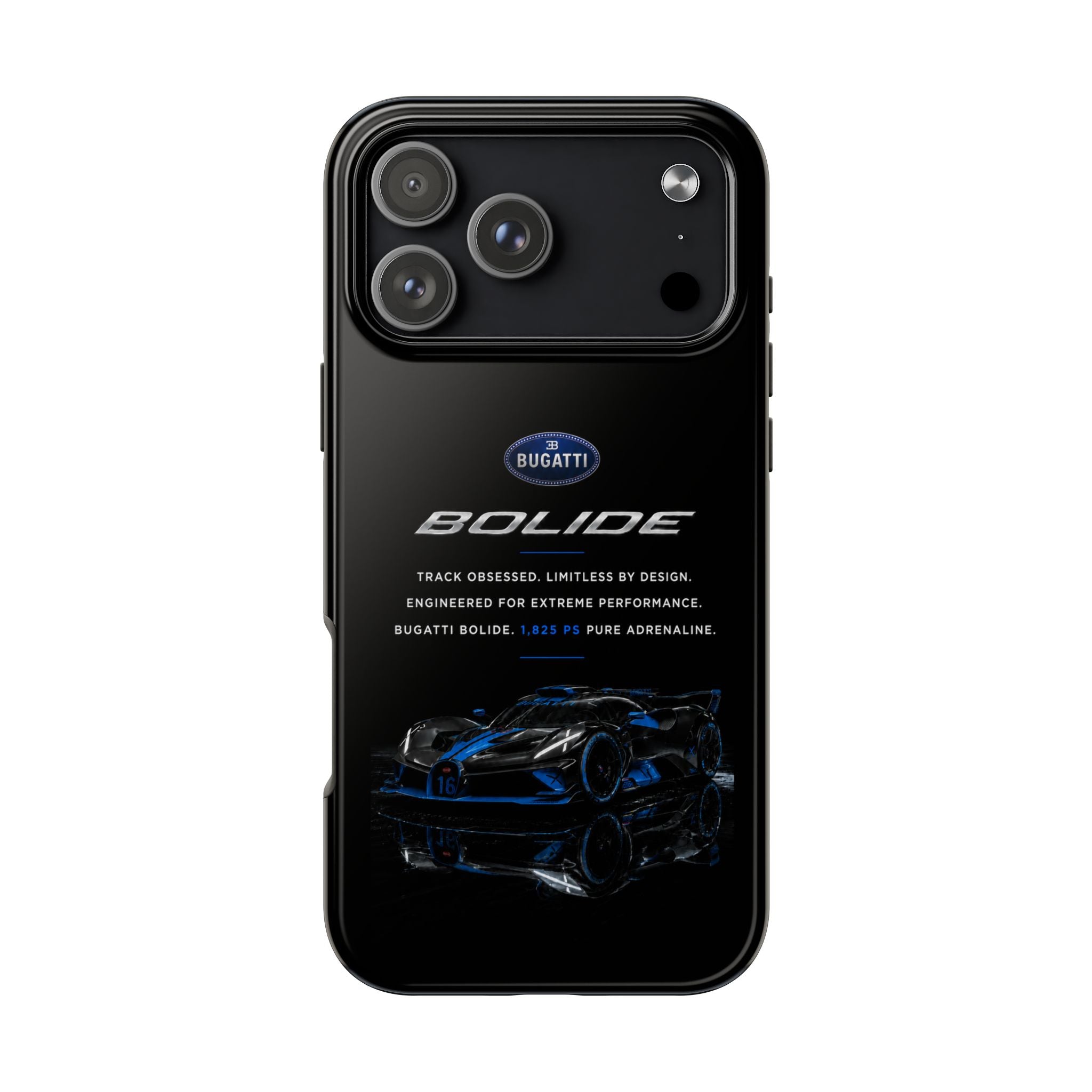 Bugatti Bolide Racing Phone Case — Glossy Protective iPhone Cover
