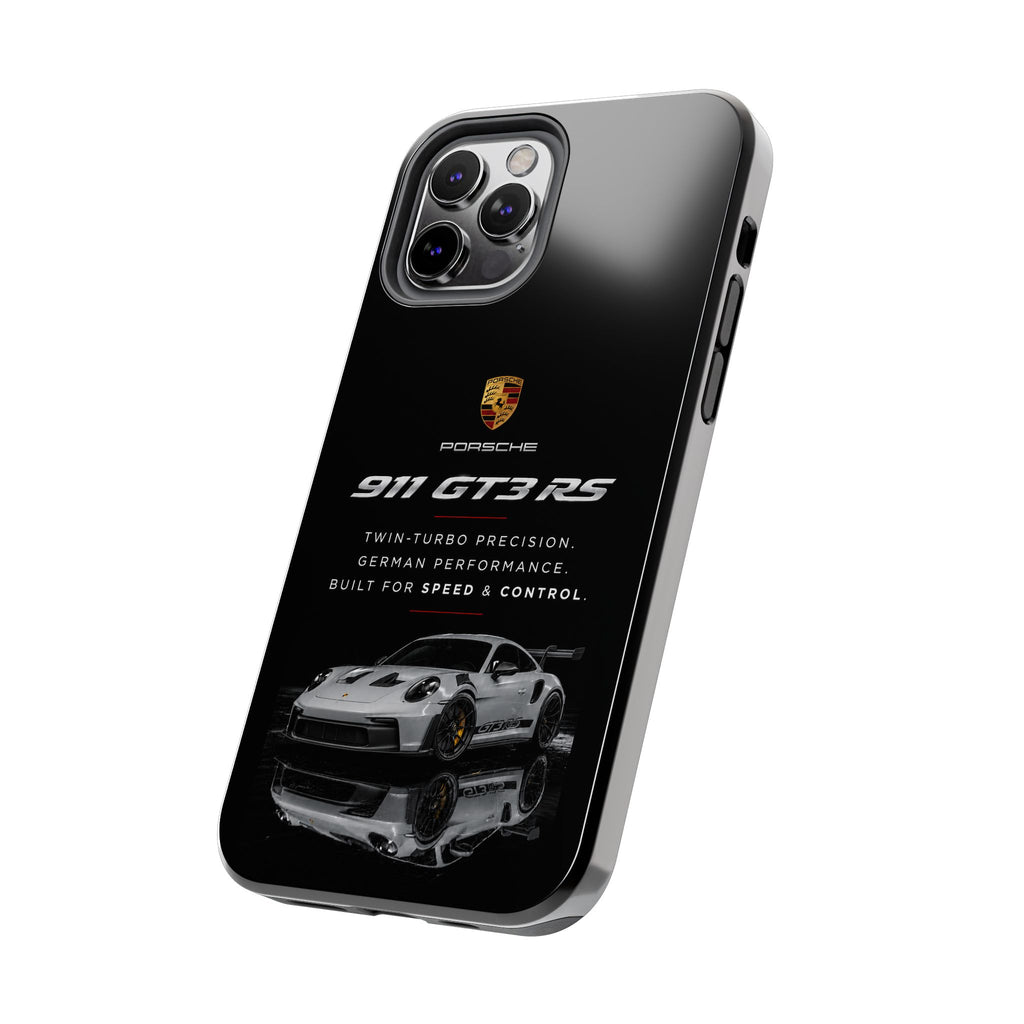 Porsche 911 GT3 RS Tough Phone Case — Black Racing Car Protective Cover