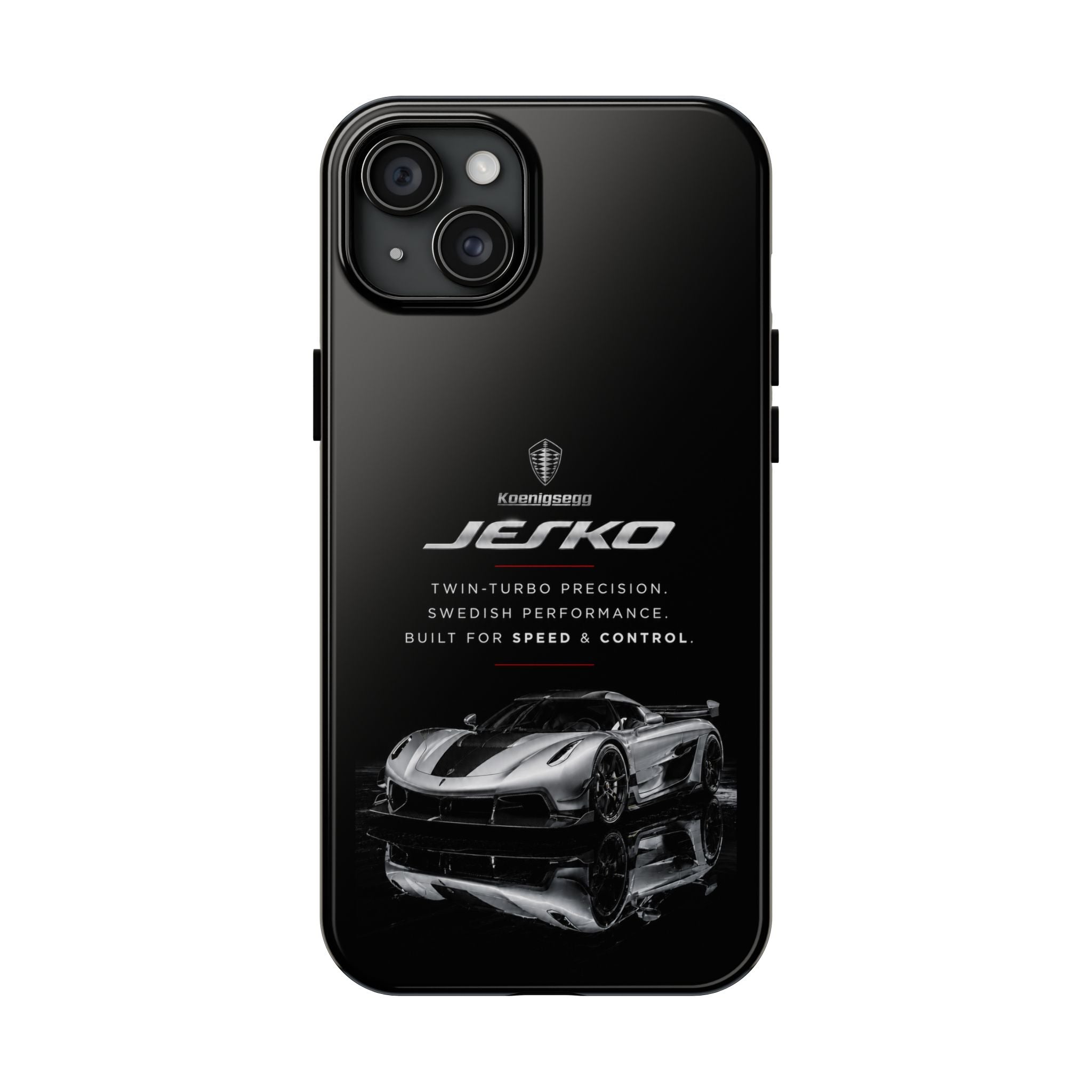 Koenigsegg Jesko Reflective Supercar Tough Phone Case — Luxury Sports Car iPhone Cover