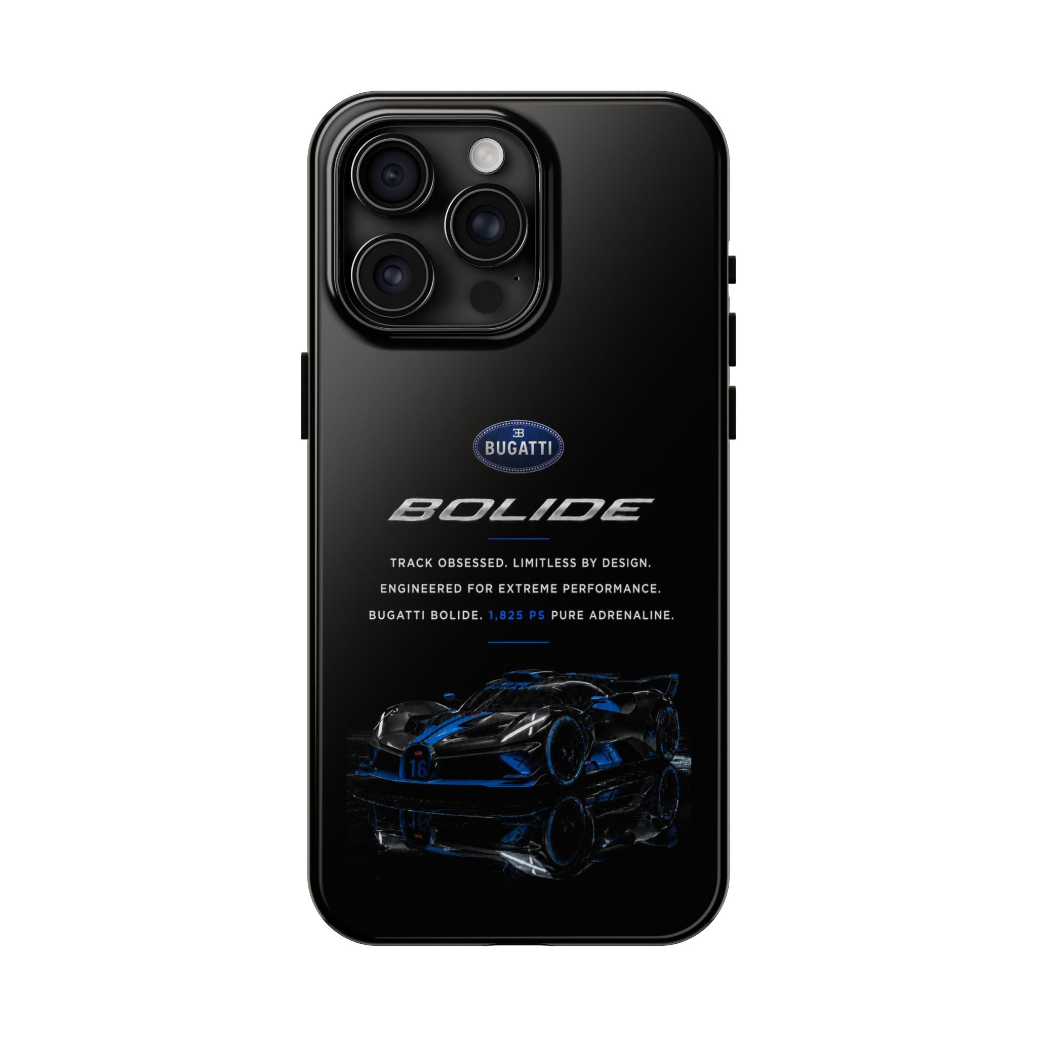 Bugatti Bolide Racing Phone Case — Glossy Protective iPhone Cover