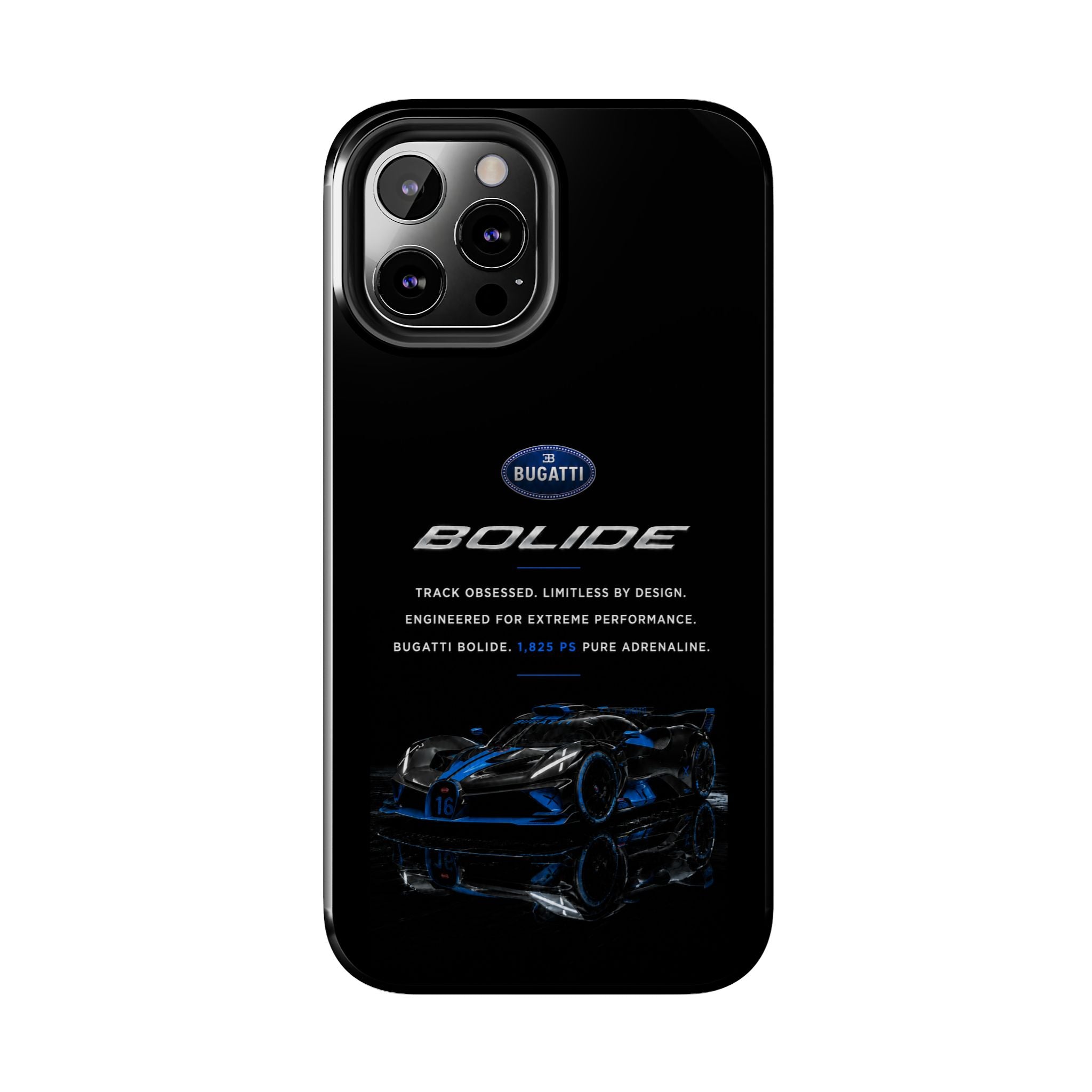 Bugatti Bolide Racing Phone Case — Glossy Protective iPhone Cover