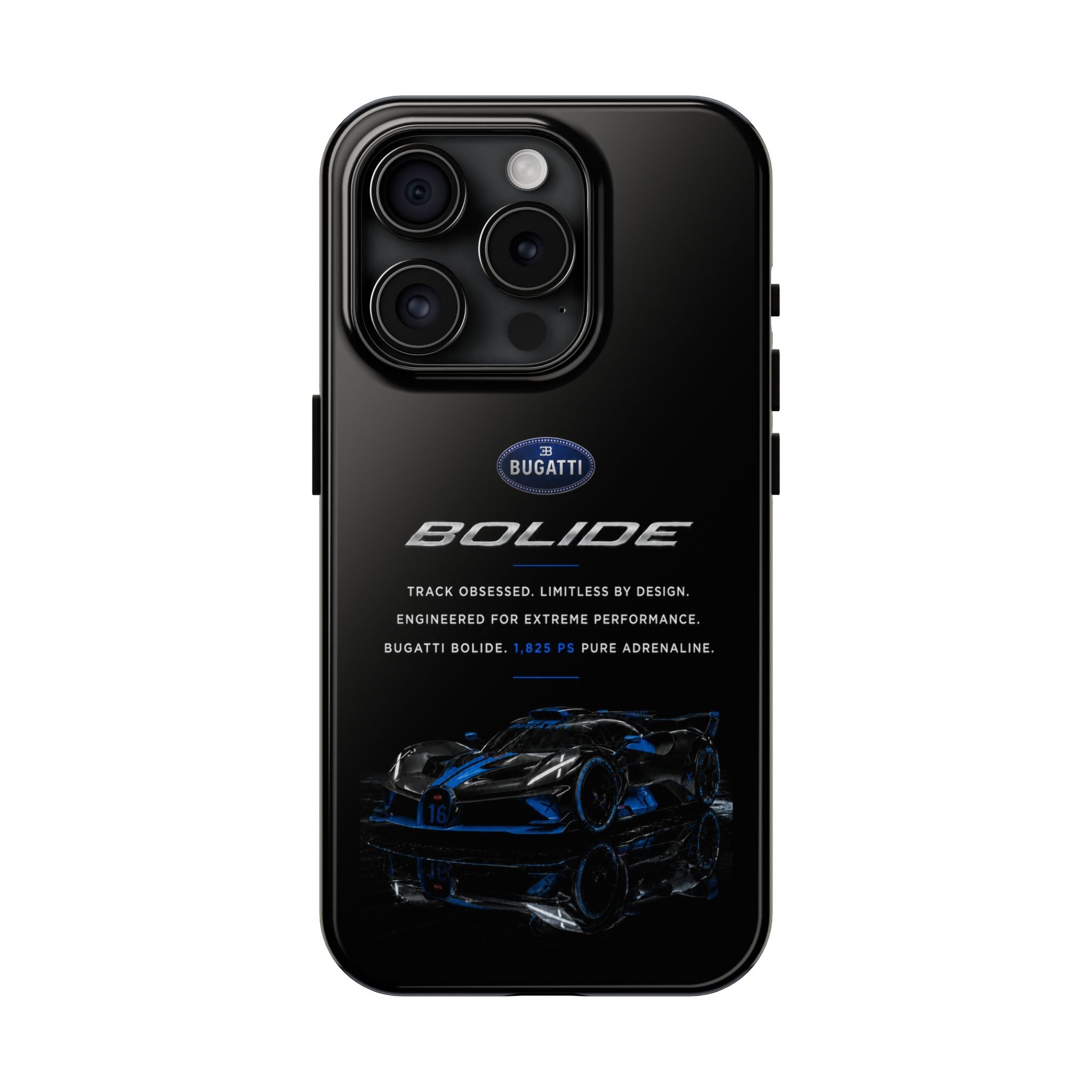 Bugatti Bolide Racing Phone Case — Glossy Protective iPhone Cover