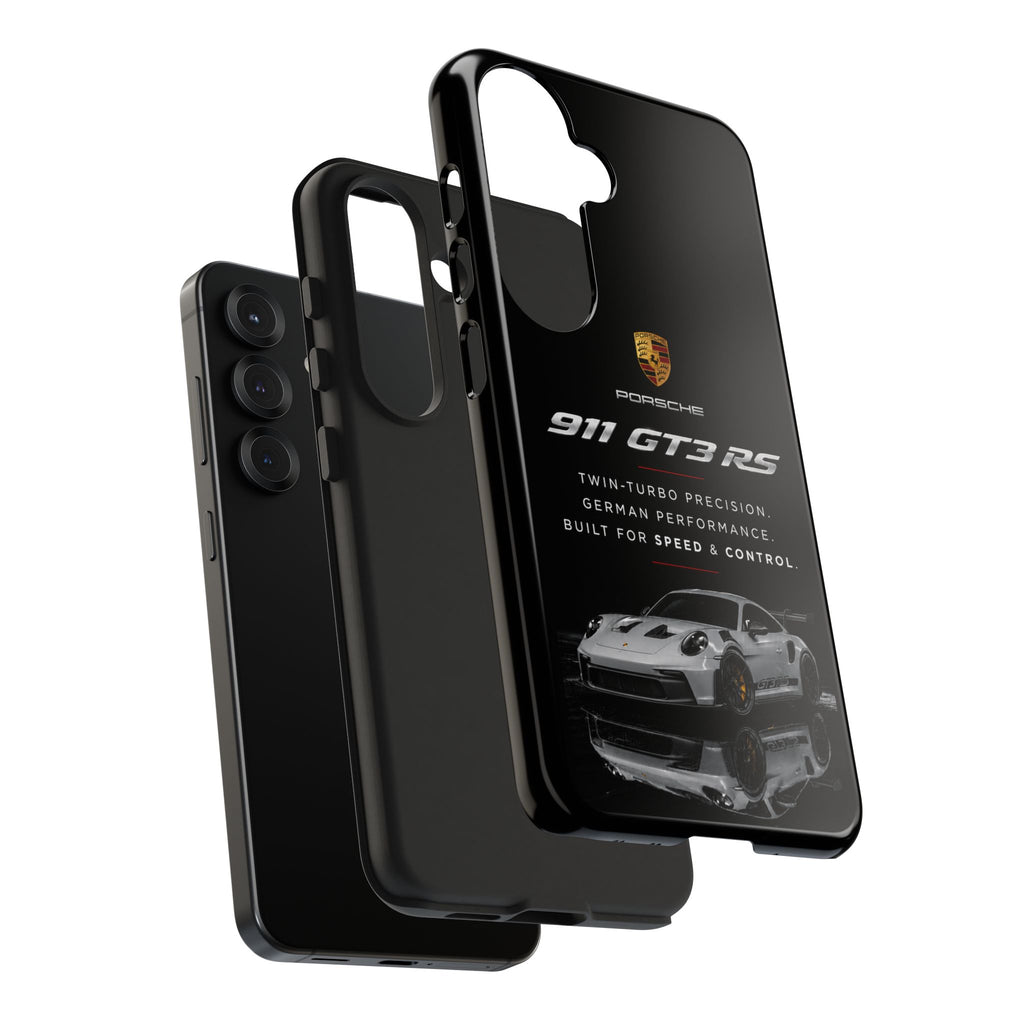 Porsche 911 GT3 RS Tough Phone Case — Black Racing Car Protective Cover