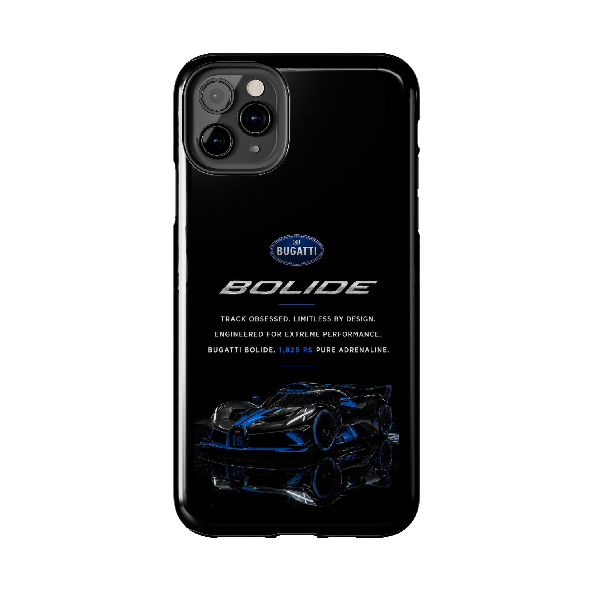Bugatti Bolide Racing Phone Case — Glossy Protective iPhone Cover