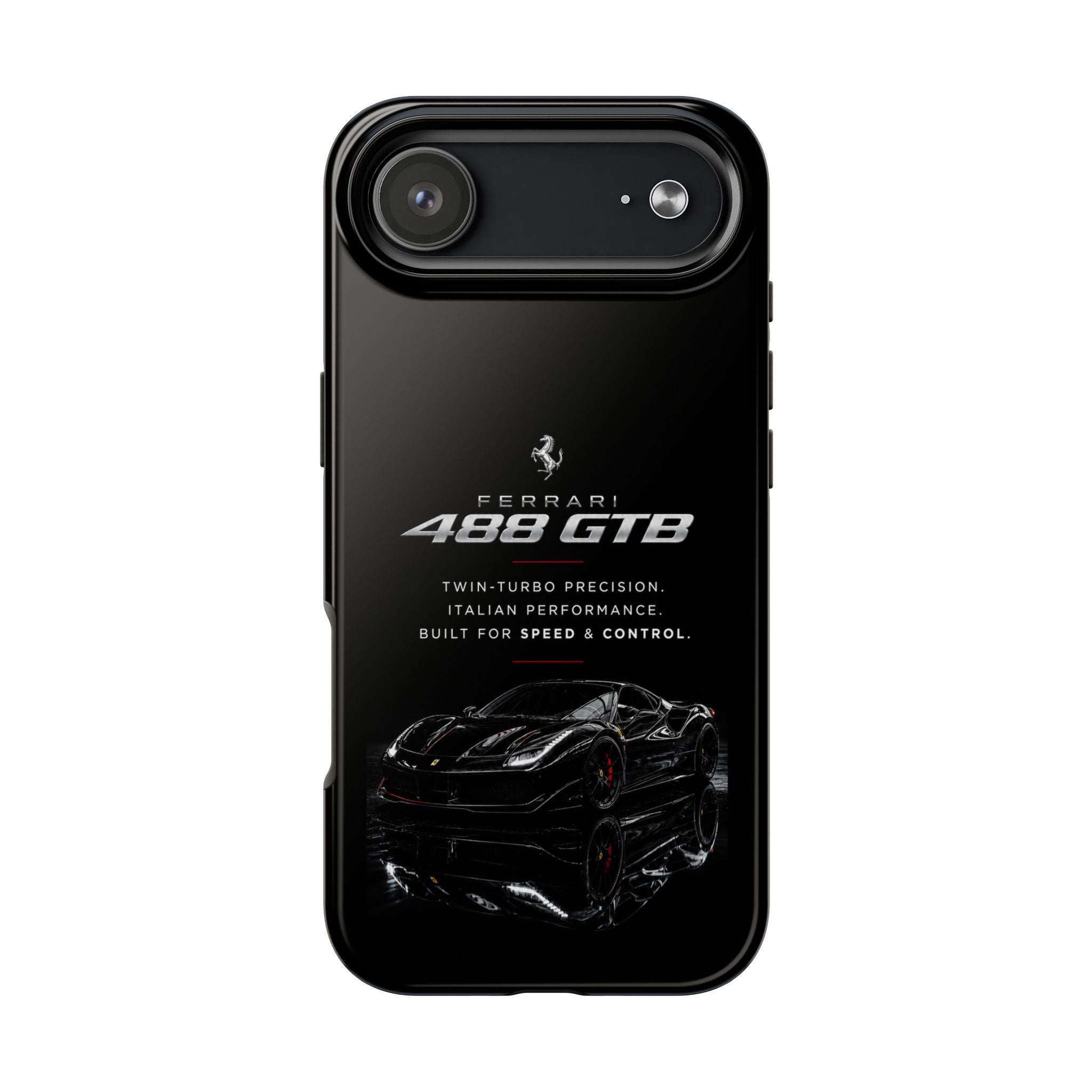 Ferrari 488 GTB Black Sports Car Tough Phone Case