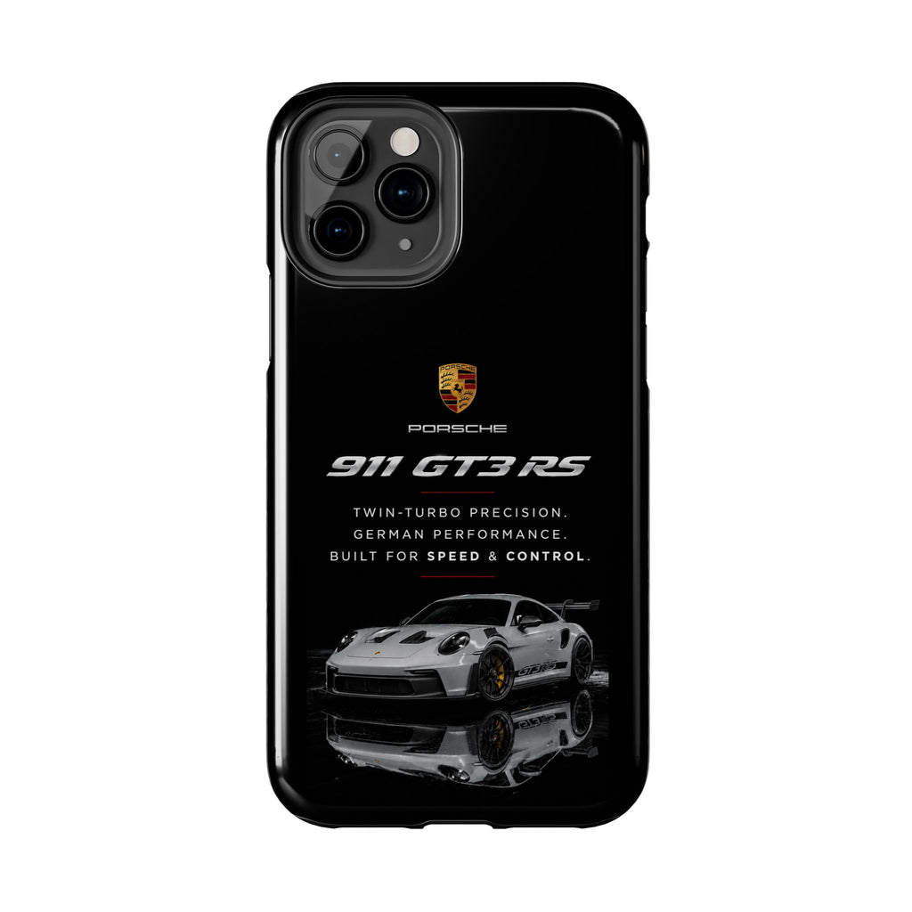 Porsche 911 GT3 RS Tough Phone Case — Black Racing Car Protective Cover