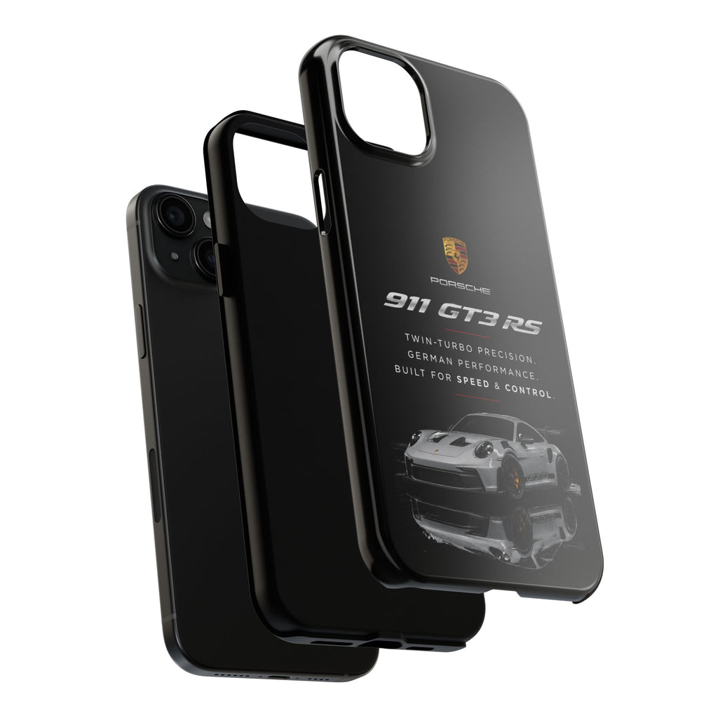 Porsche 911 GT3 RS Tough Phone Case — Black Racing Car Protective Cover