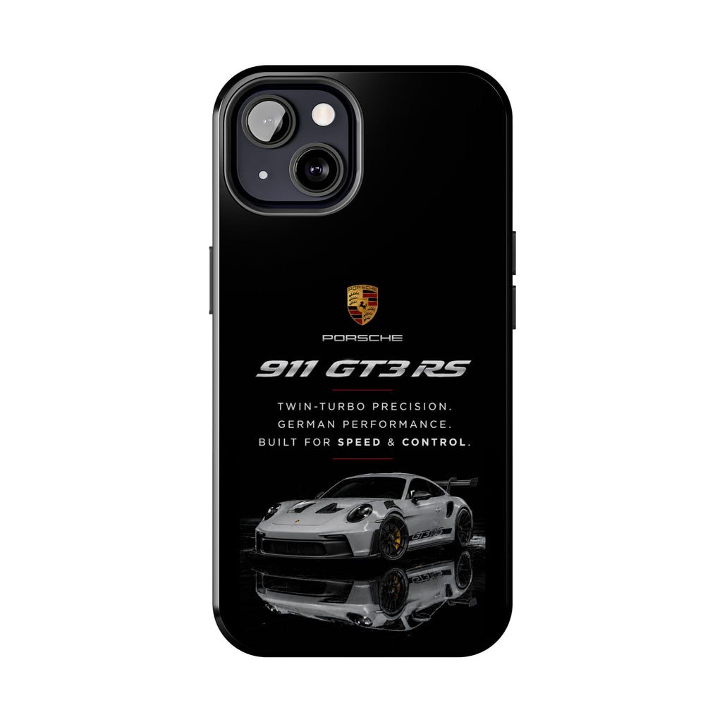 Porsche 911 GT3 RS Tough Phone Case — Black Racing Car Protective Cover