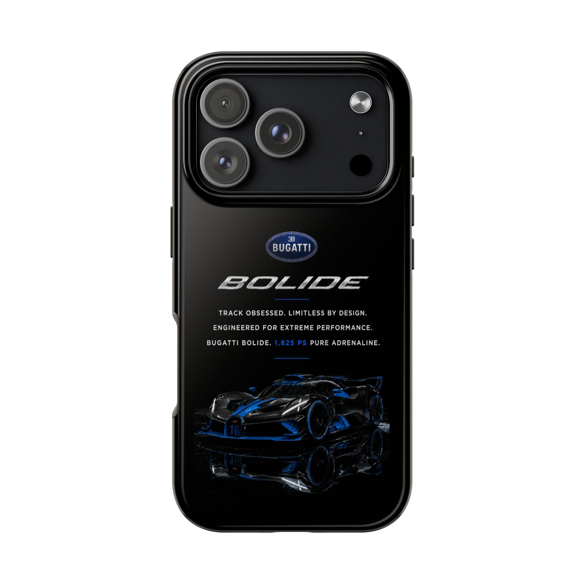 Bugatti Bolide Racing Phone Case — Glossy Protective iPhone Cover