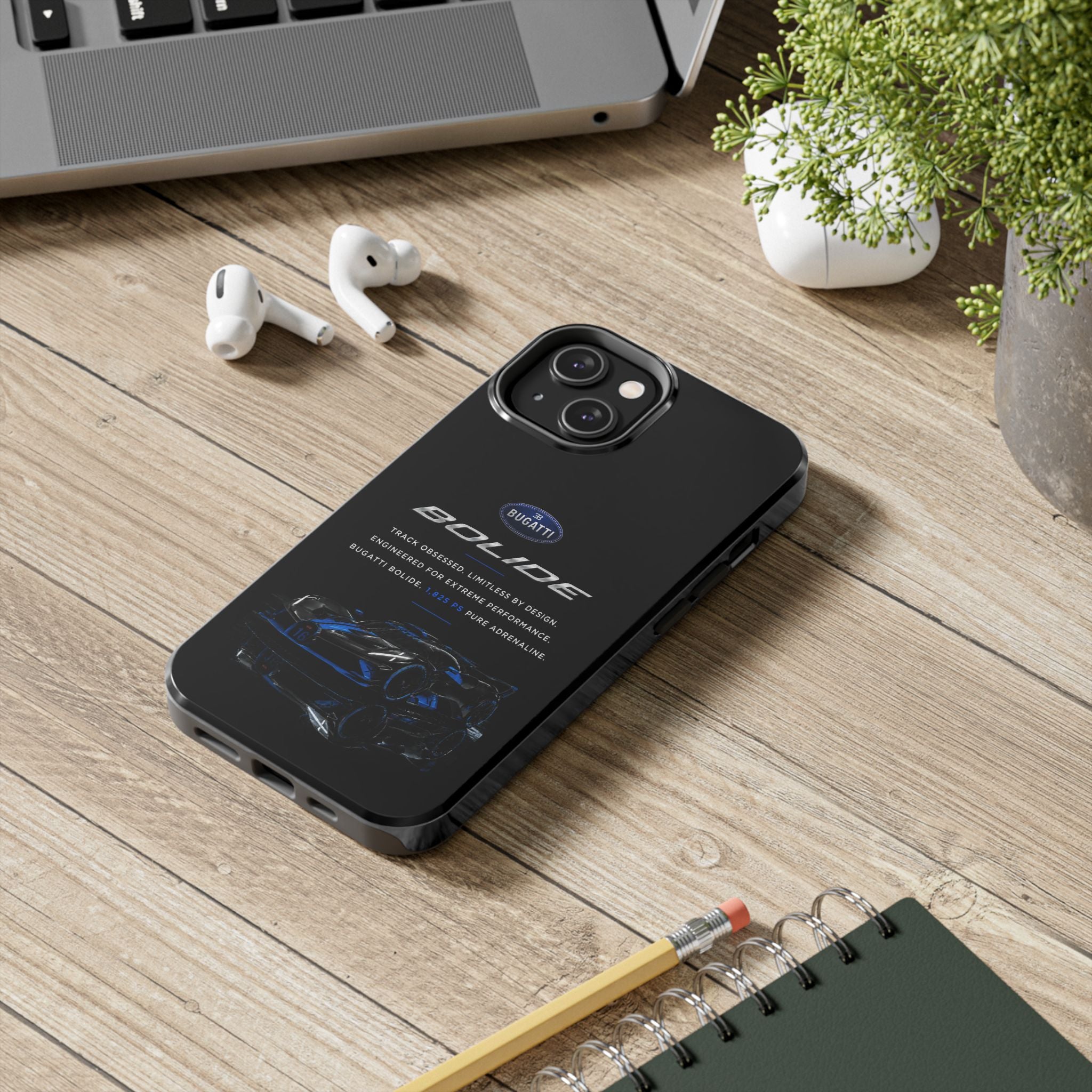 Bugatti Bolide Racing Phone Case — Glossy Protective iPhone Cover