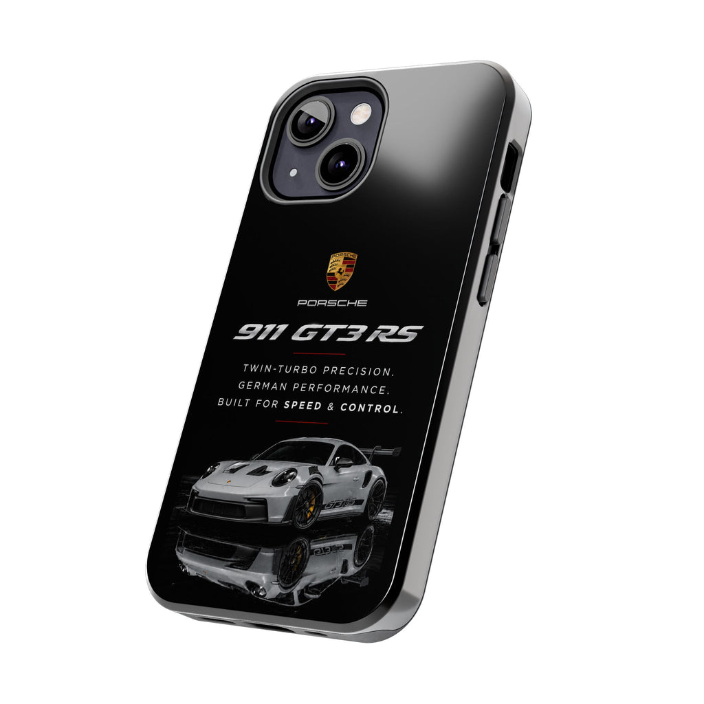 Porsche 911 GT3 RS Tough Phone Case — Black Racing Car Protective Cover