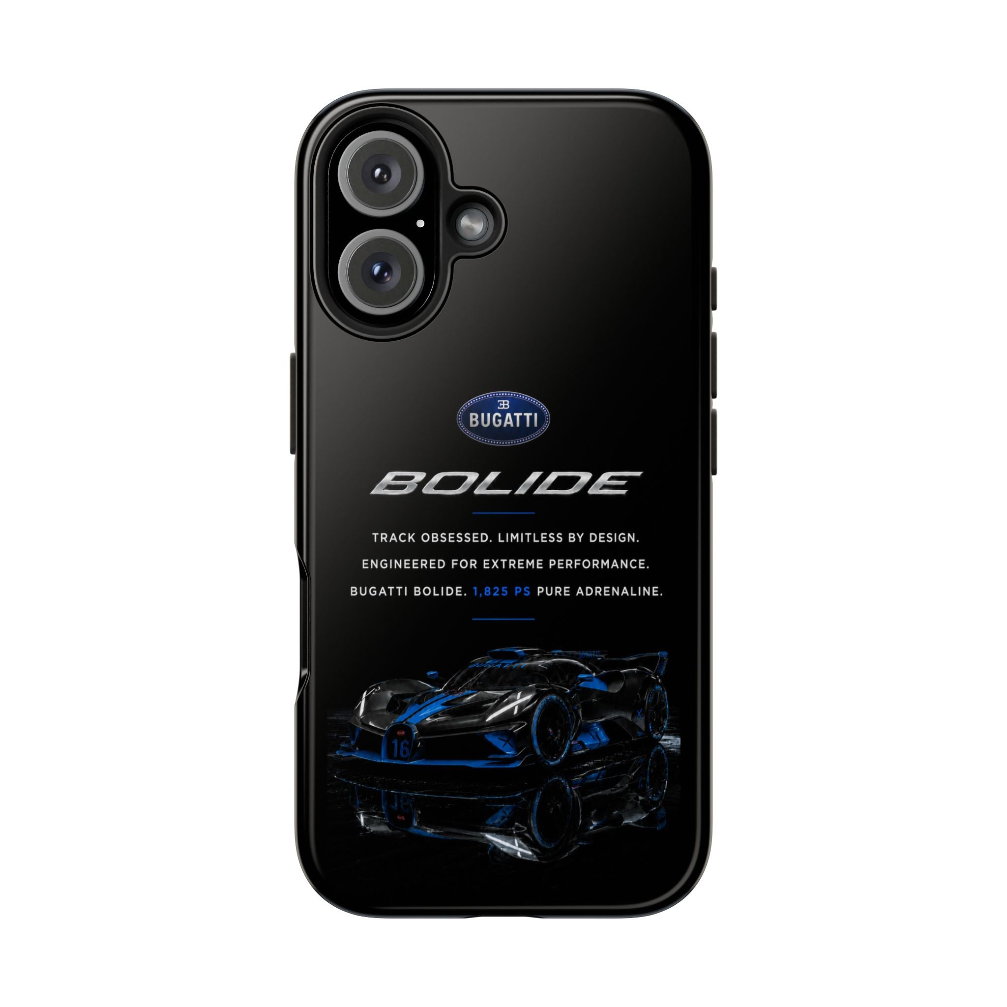 Bugatti Bolide Racing Phone Case — Glossy Protective iPhone Cover
