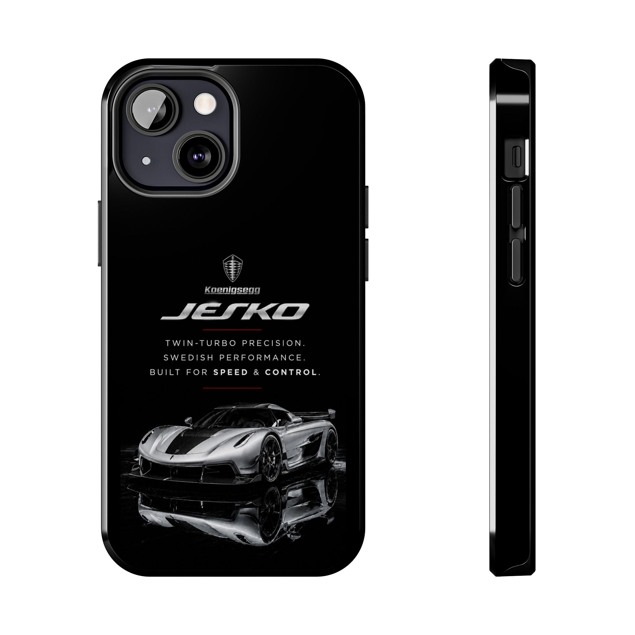 Koenigsegg Jesko Reflective Supercar Tough Phone Case — Luxury Sports Car iPhone Cover