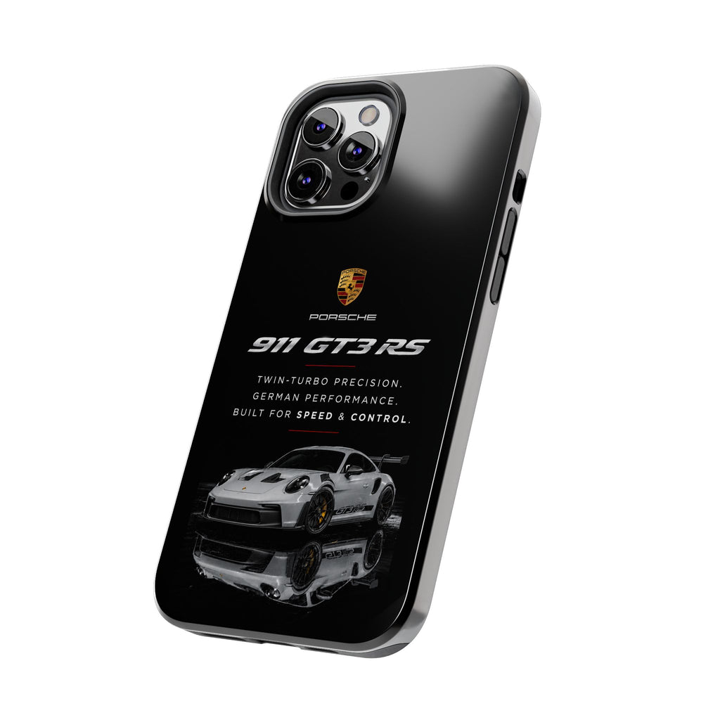 Porsche 911 GT3 RS Tough Phone Case — Black Racing Car Protective Cover