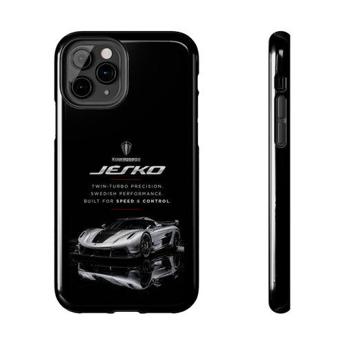 Koenigsegg Jesko Reflective Supercar Tough Phone Case — Luxury Sports Car iPhone Cover