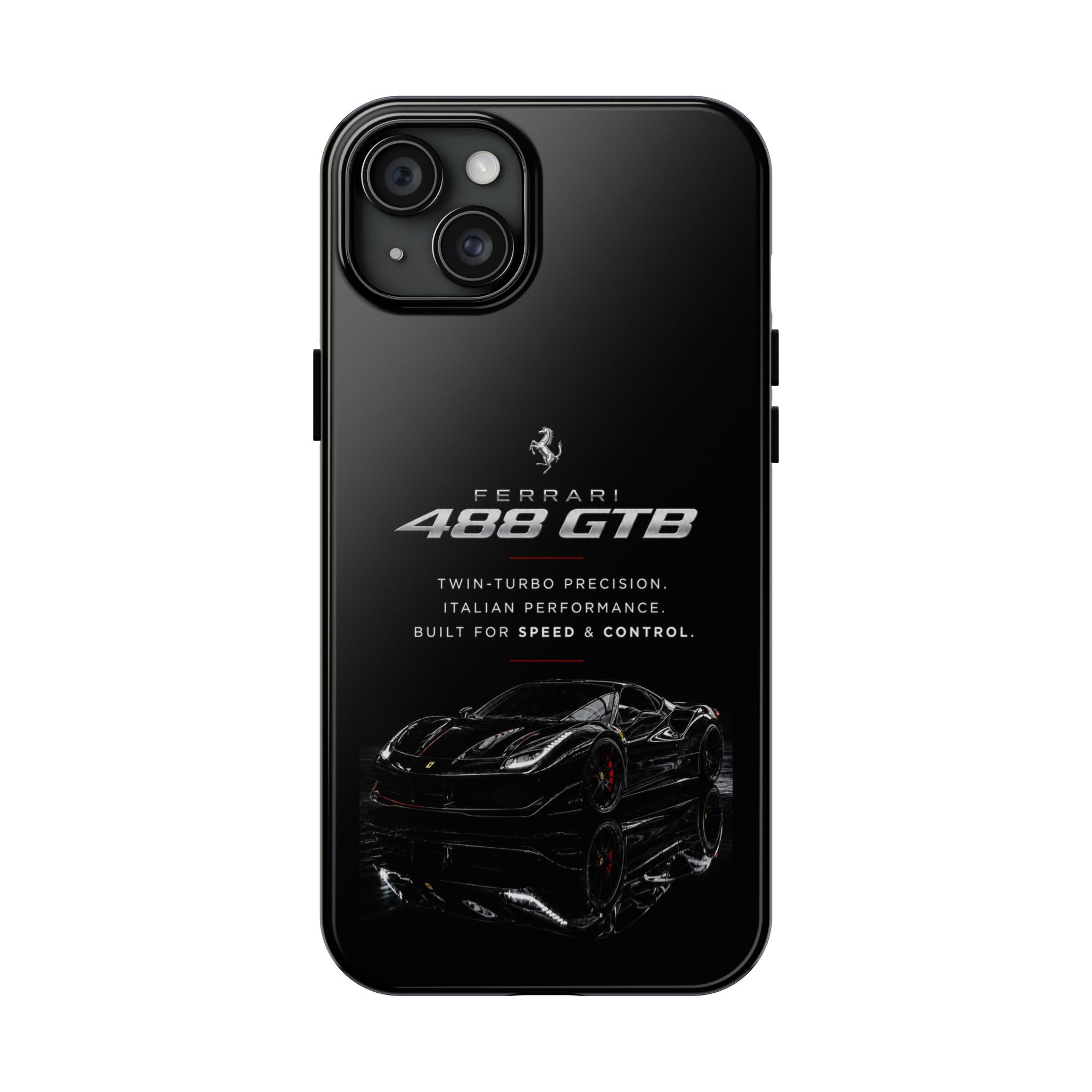 Ferrari 488 GTB Black Sports Car Tough Phone Case