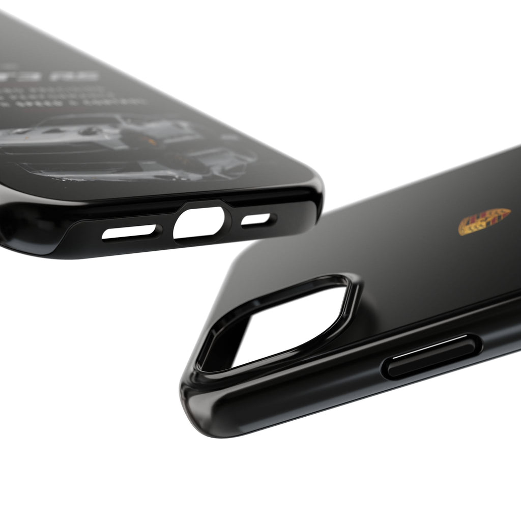 Porsche 911 GT3 RS Tough Phone Case — Black Racing Car Protective Cover