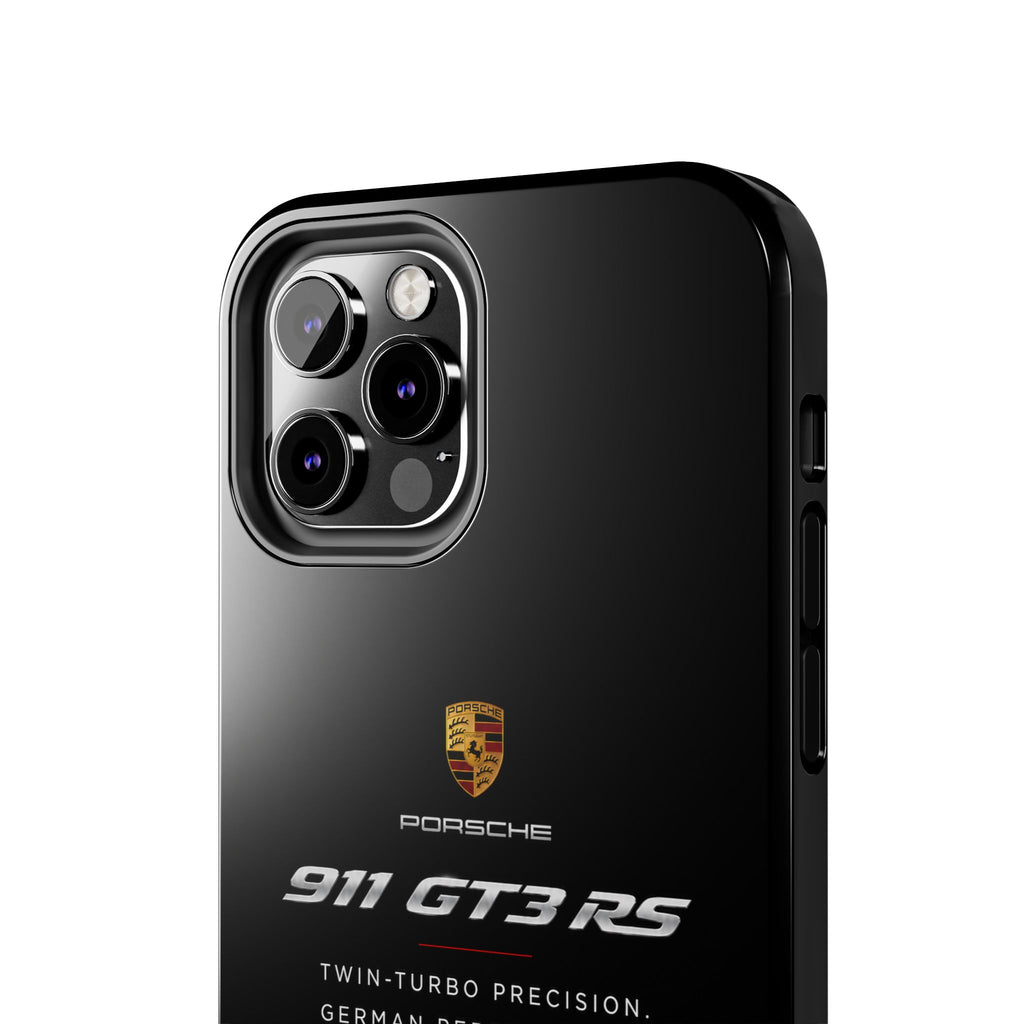 Porsche 911 GT3 RS Tough Phone Case — Black Racing Car Protective Cover