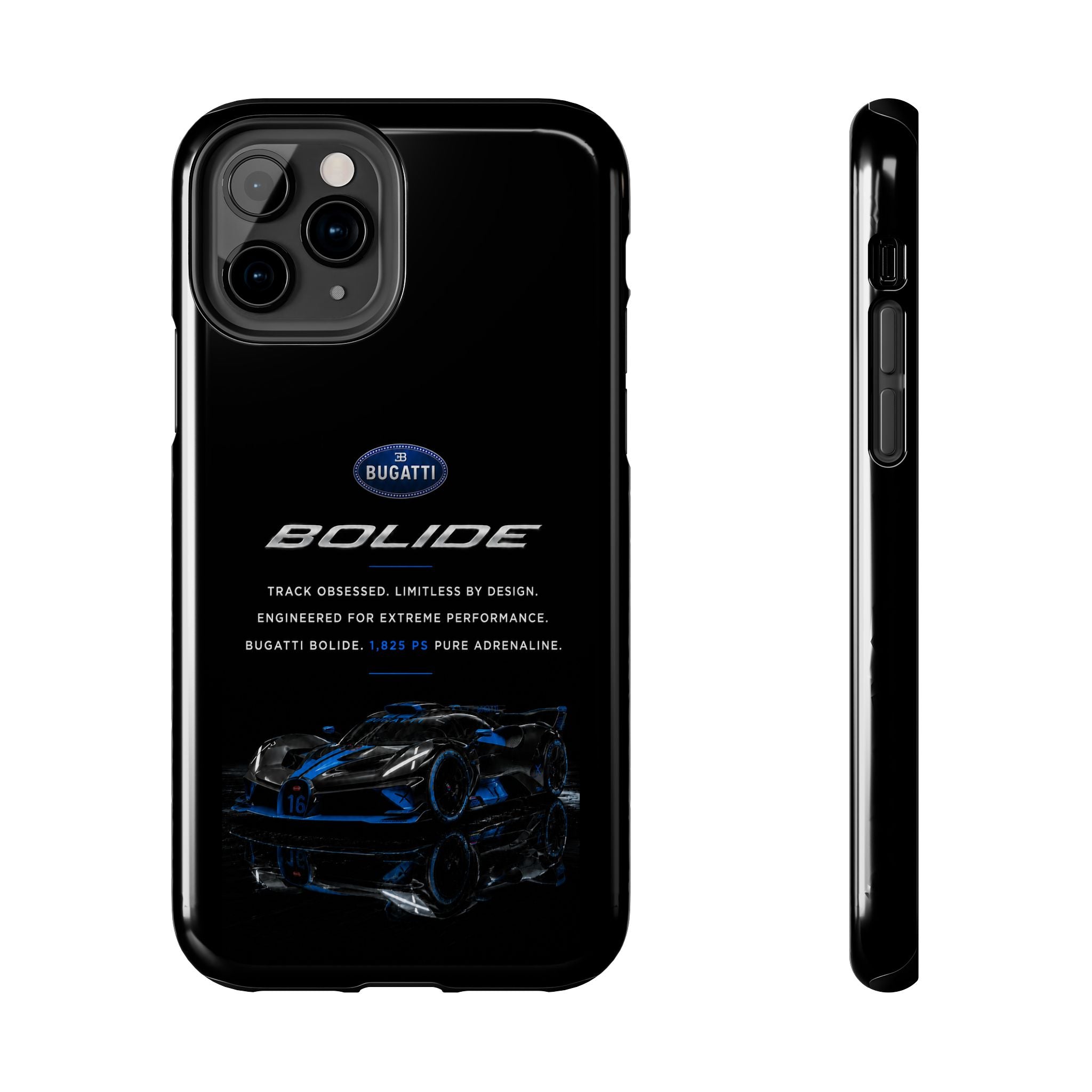 Bugatti Bolide Racing Phone Case — Glossy Protective iPhone Cover