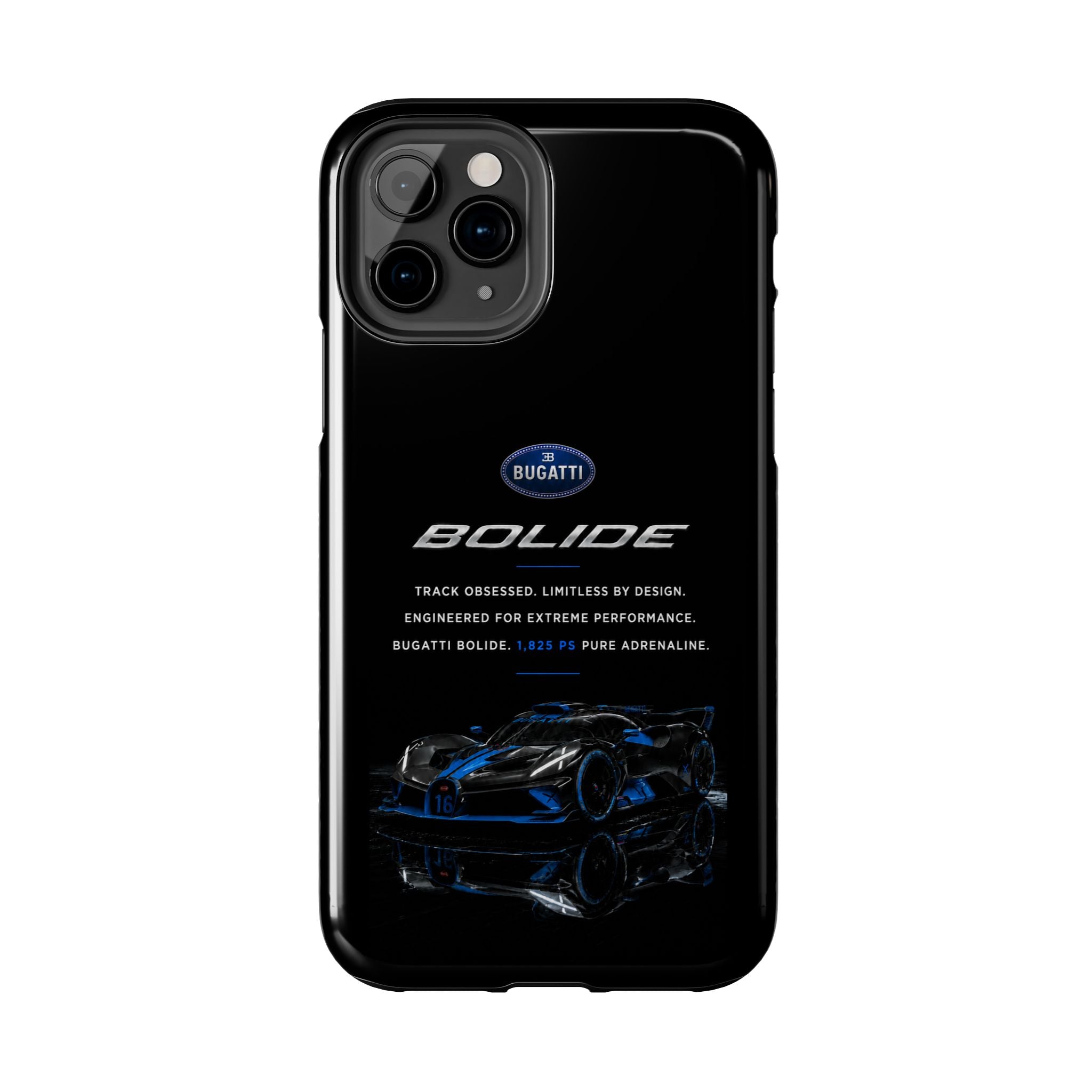 Bugatti Bolide Racing Phone Case — Glossy Protective iPhone Cover