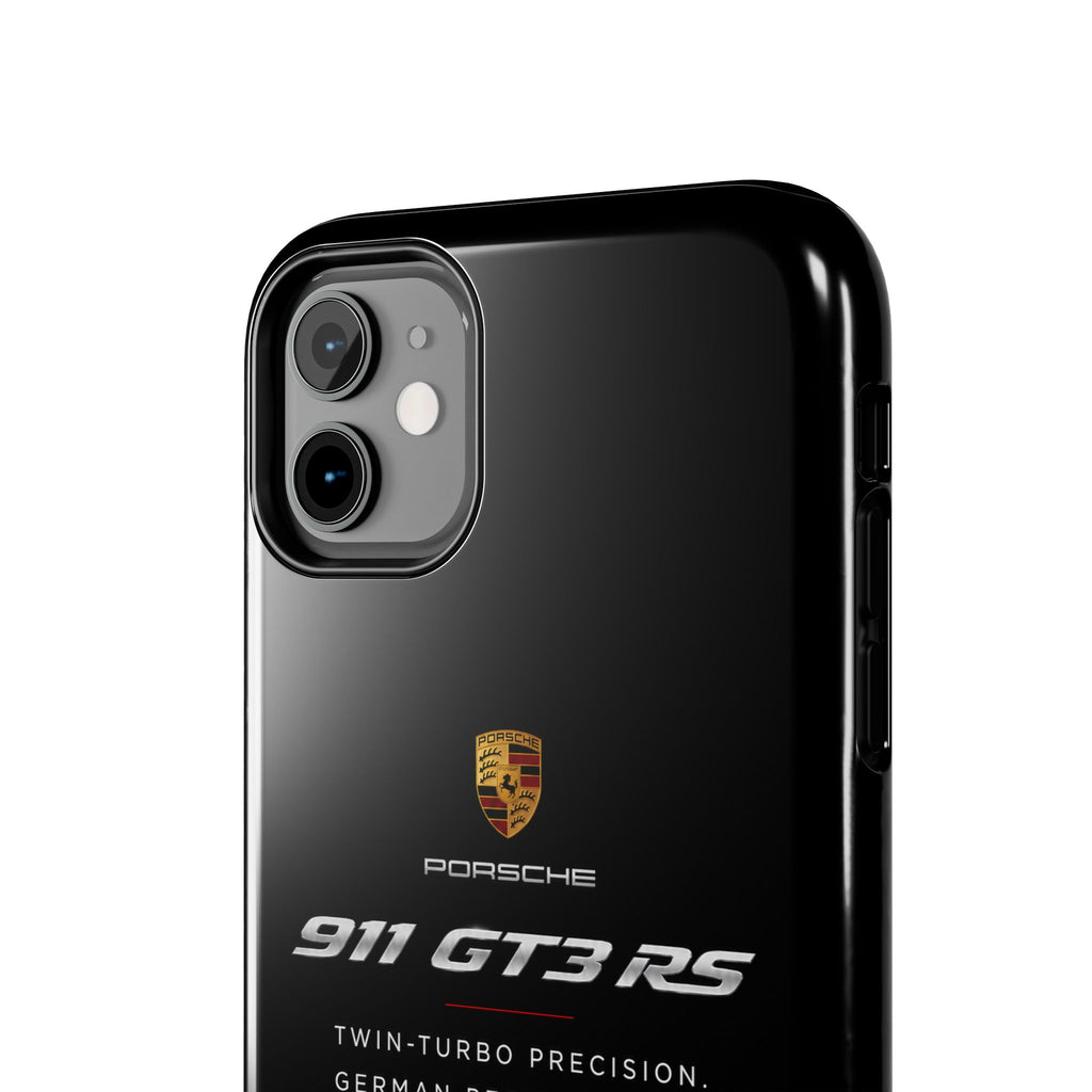 Porsche 911 GT3 RS Tough Phone Case — Black Racing Car Protective Cover