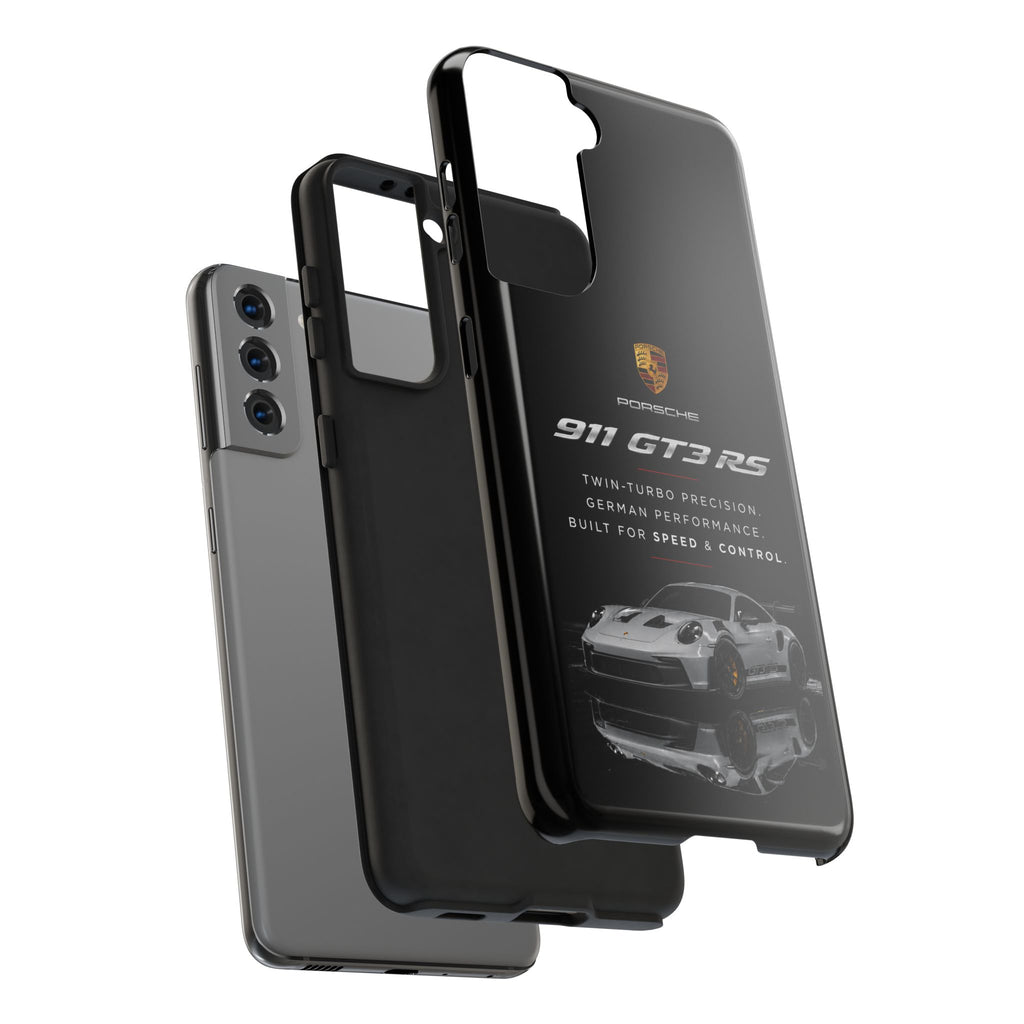 Porsche 911 GT3 RS Tough Phone Case — Black Racing Car Protective Cover