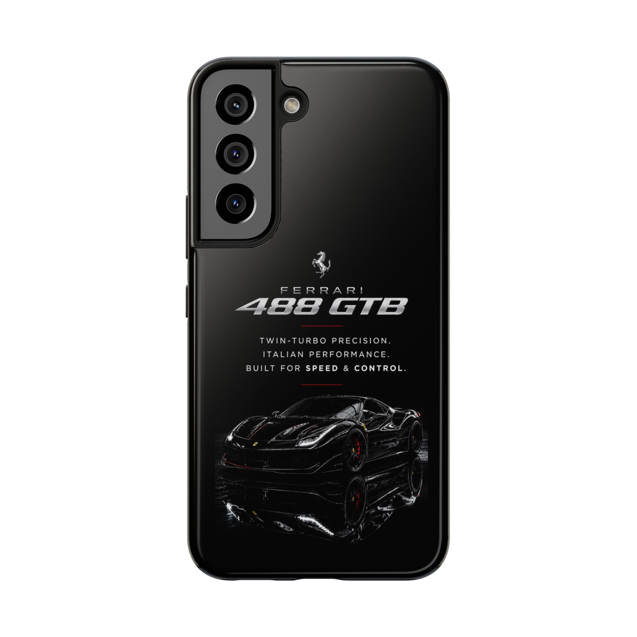 Ferrari 488 GTB Black Sports Car Tough Phone Case