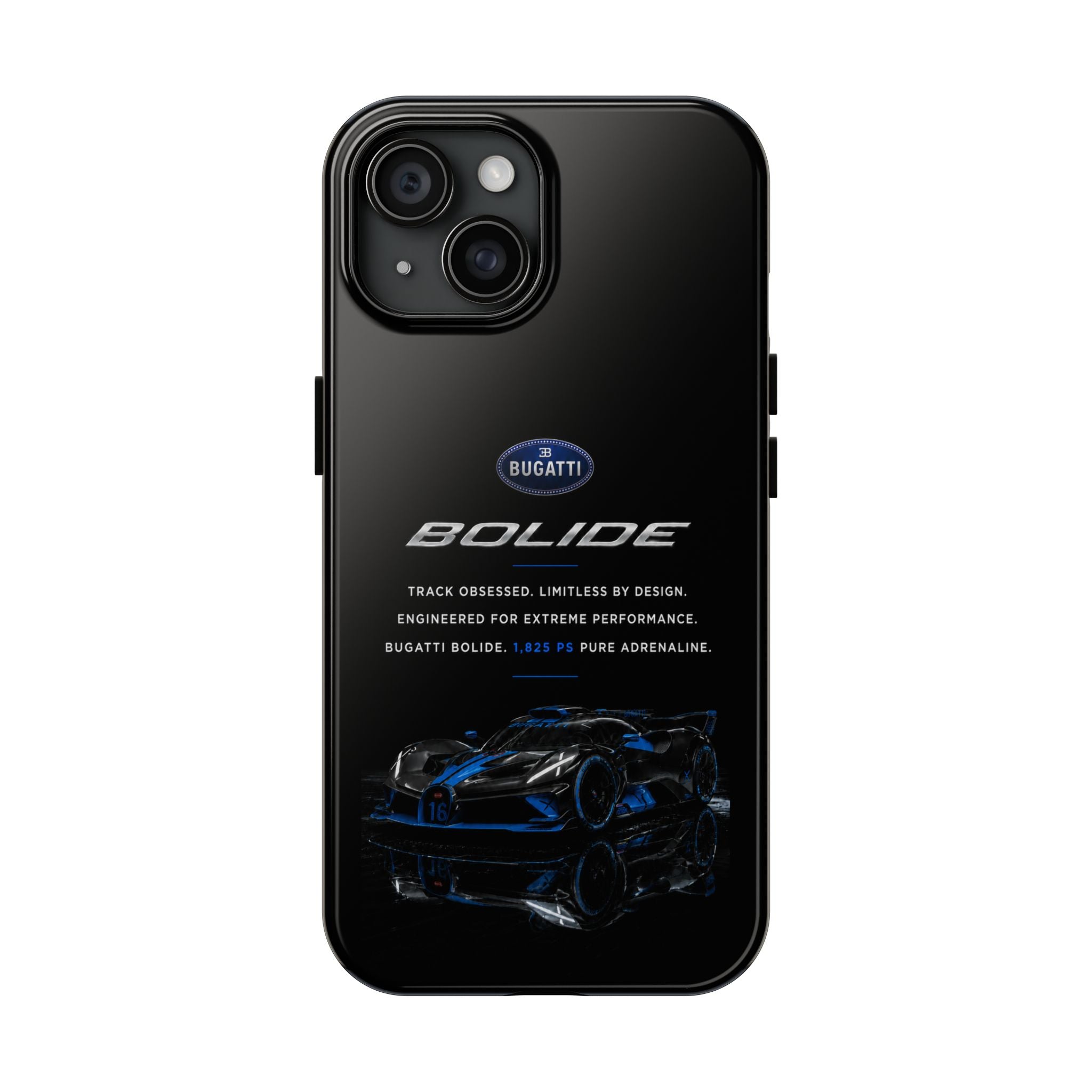 Bugatti Bolide Racing Phone Case — Glossy Protective iPhone Cover