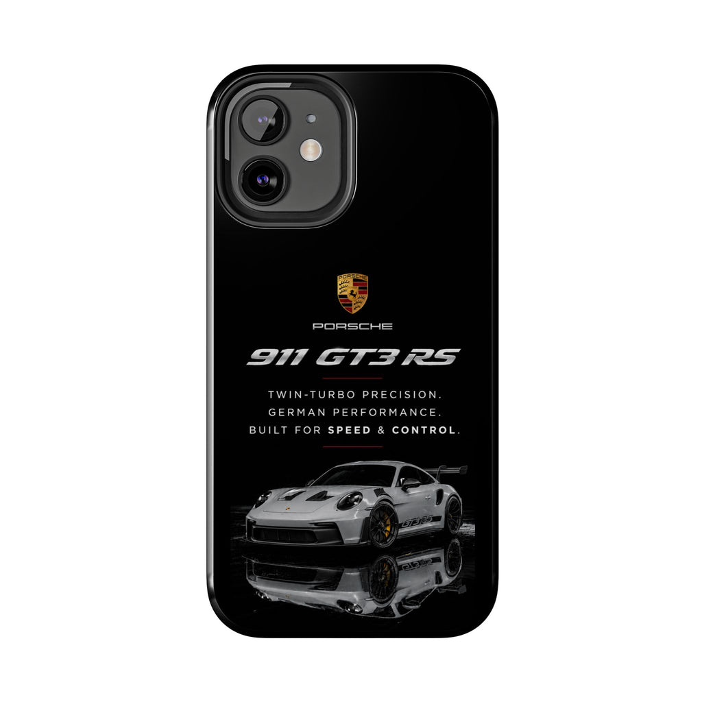 Porsche 911 GT3 RS Tough Phone Case — Black Racing Car Protective Cover