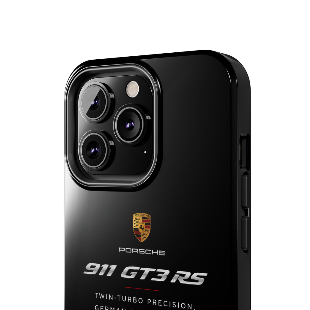 Porsche 911 GT3 RS Tough Phone Case — Black Racing Car Protective Cover