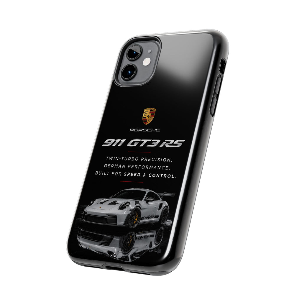 Porsche 911 GT3 RS Tough Phone Case — Black Racing Car Protective Cover