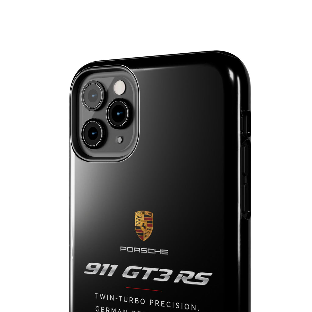 Porsche 911 GT3 RS Tough Phone Case — Black Racing Car Protective Cover